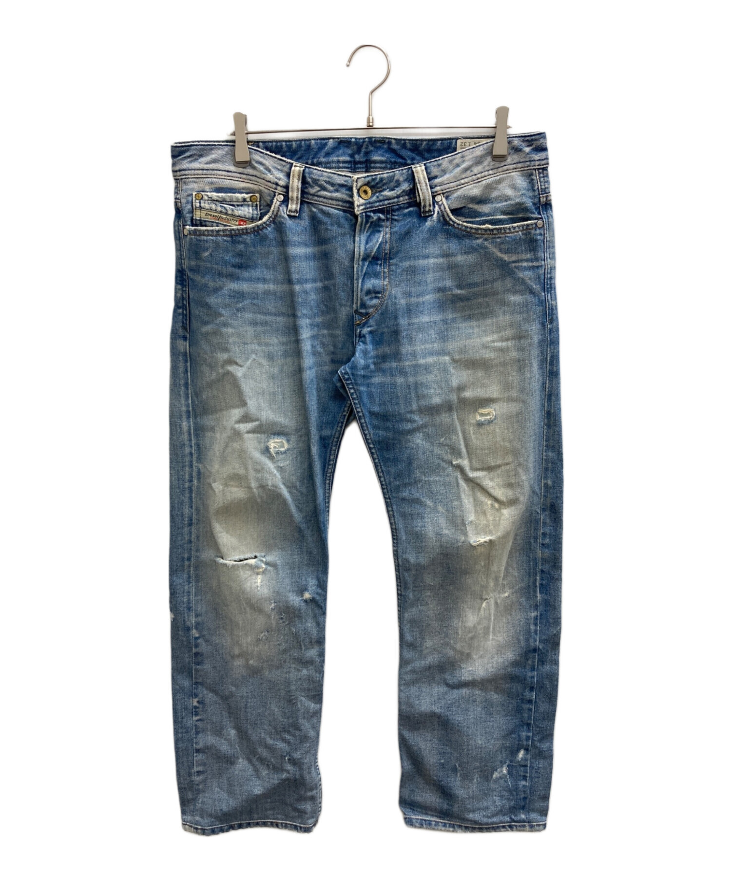 DIESEL ディーゼル デニムパンツ 30(M位) インディゴ 【古着】【中古】 中古・古着通販】DIESEL (ディーゼル) ポケット刺繍デニムパンツ