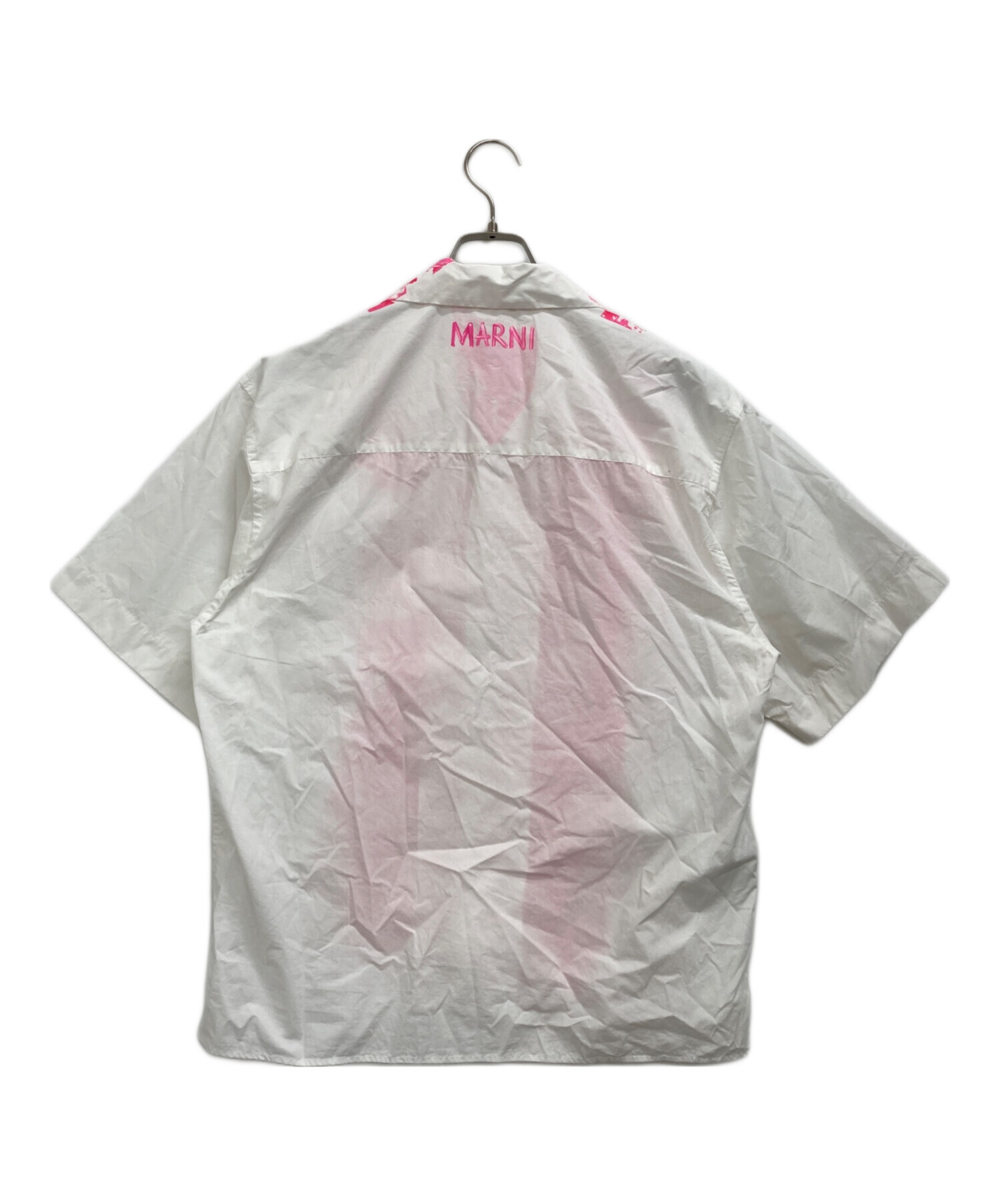 中古・古着通販】MARNI (マルニ) ペイントデザインシャツ ピンク 