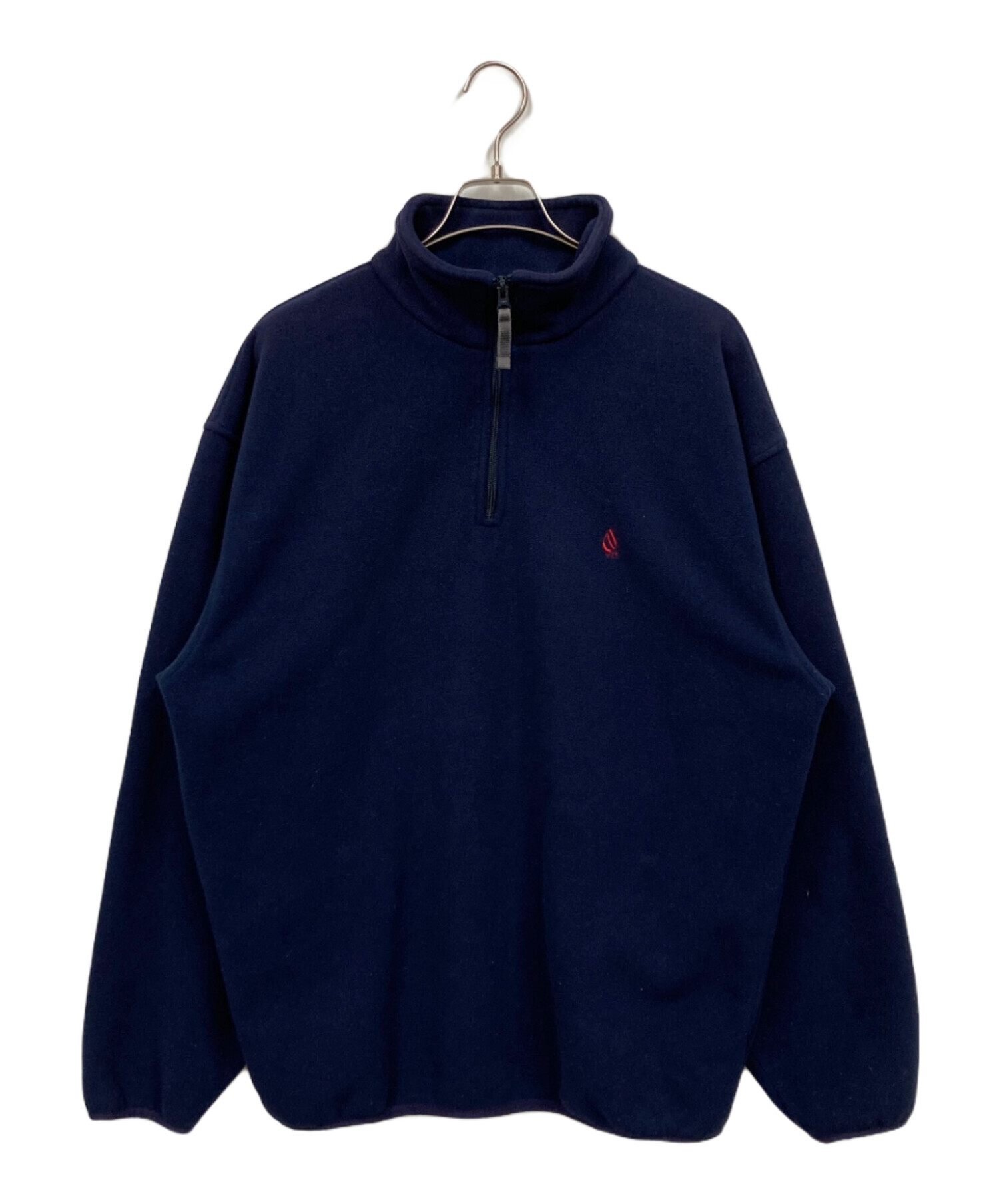 NAUTICA ナイロンジャケット ハーフジップ ネイビー M 中古・古着通販】NAUTICA (ノーティカ) ハーフジップフリース ネイビー