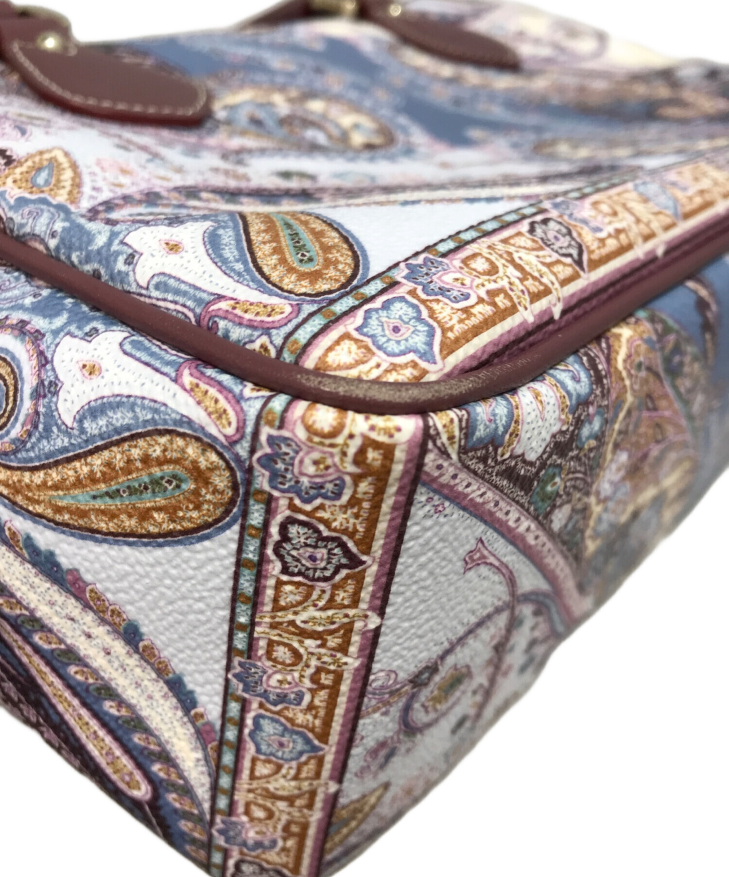 中古・古着通販】ETRO (エトロ) ペイズリー柄ハンドバッグ ピンク 