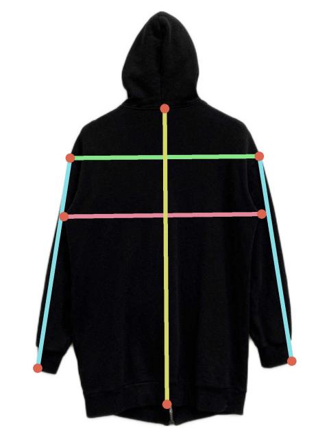中古・古着通販】MSGM (エムエスジーエム) ジップパーカー ブラック
