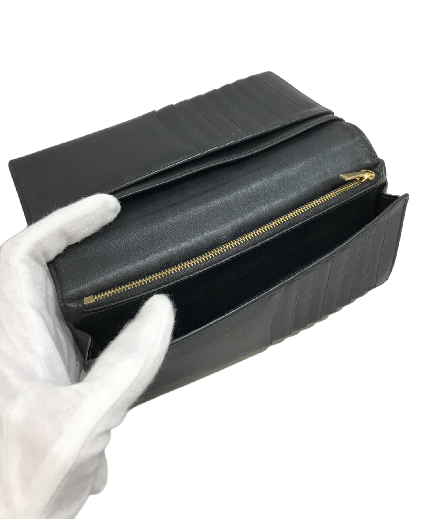CELINE セリーヌ トリオンフキャンバス バーティカルウォレット 財布 中古・古着通販】CELINE (セリーヌ) トリオンフバーティカルウォレット