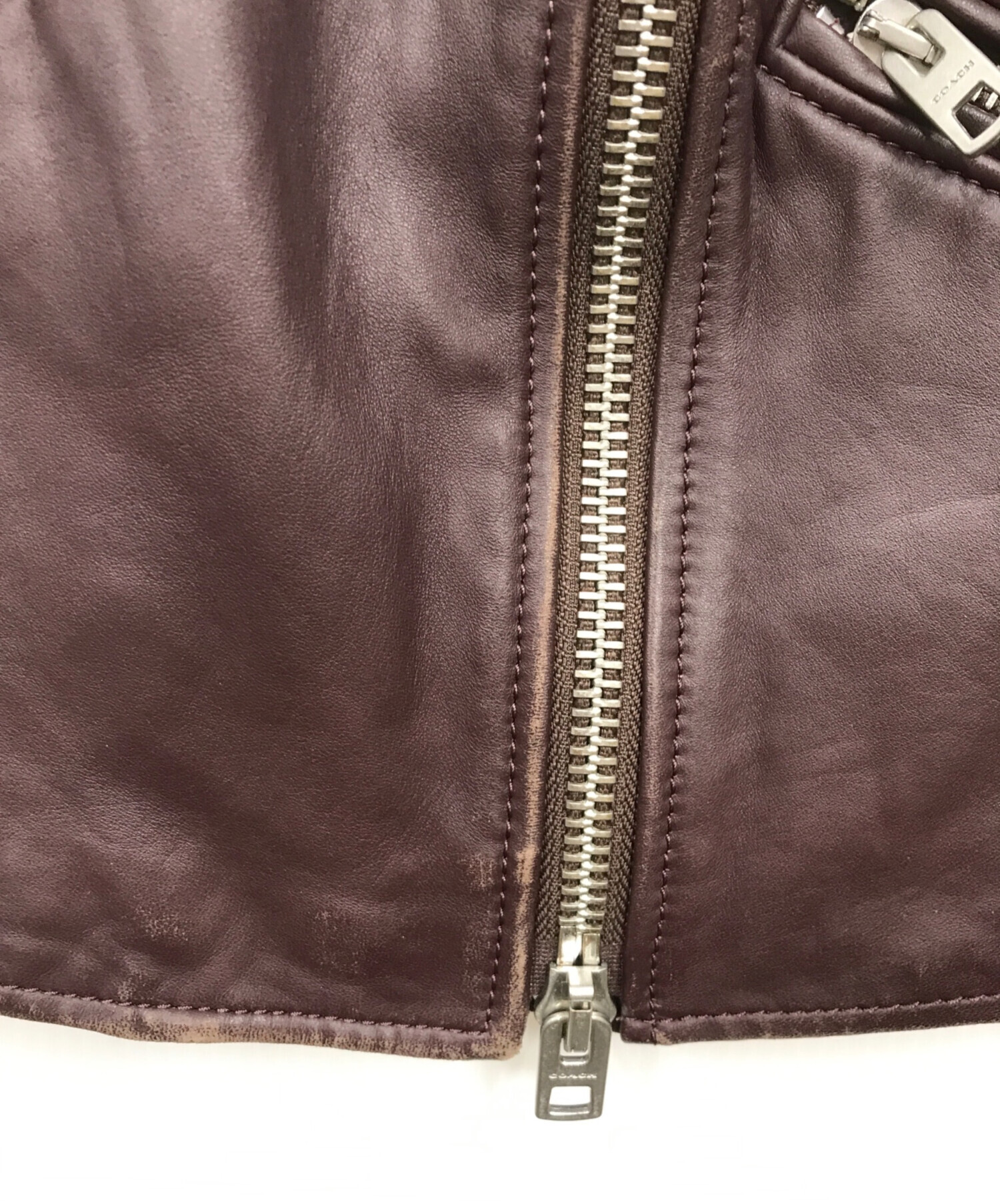 新品未使用！コーチ［ライダース］ダブル　ジップ　レザー　羊革　サイズS 楽天市場】ライダース コーチ 中古の通販