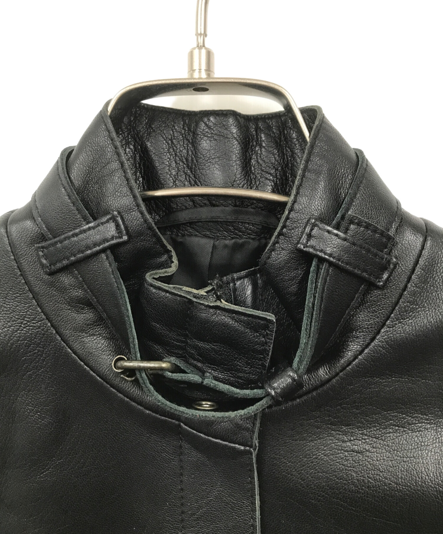 中古・古着通販】ANAYI (アナイ) レザージャケット ブラック サイズ:36 