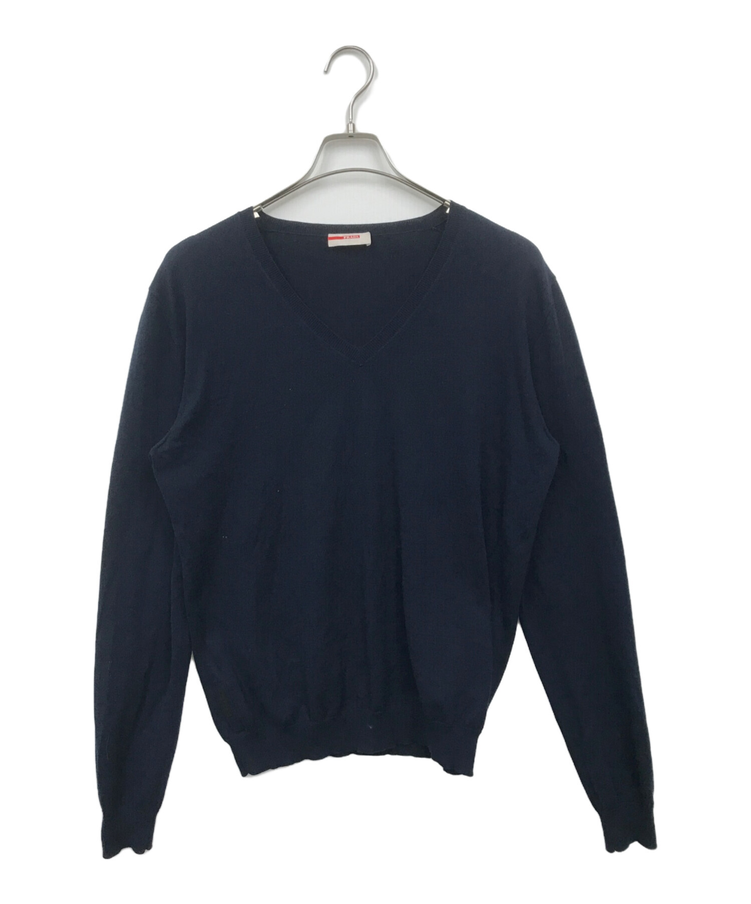 PRADA プラダ プラダスポーツ コットン×カシミアニット ネイビー 46 中古・古着通販】PRADA SPORTS (プラダスポーツ) カシミヤコットン
