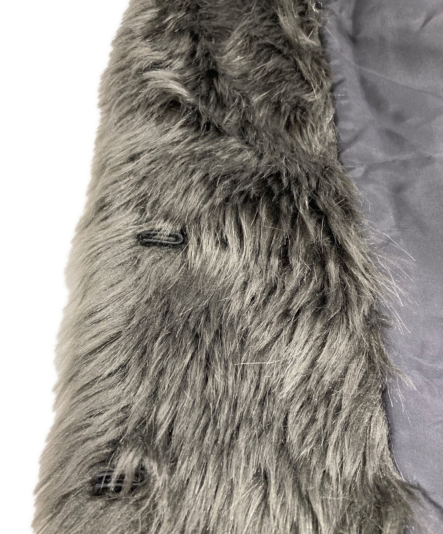 【美品】ヨーコチャン YOKO CHAN アシンメトリック タック コート 38 中古・古着通販】YOKO CHAN (ヨーコチャン) フェイクファーノーカラー