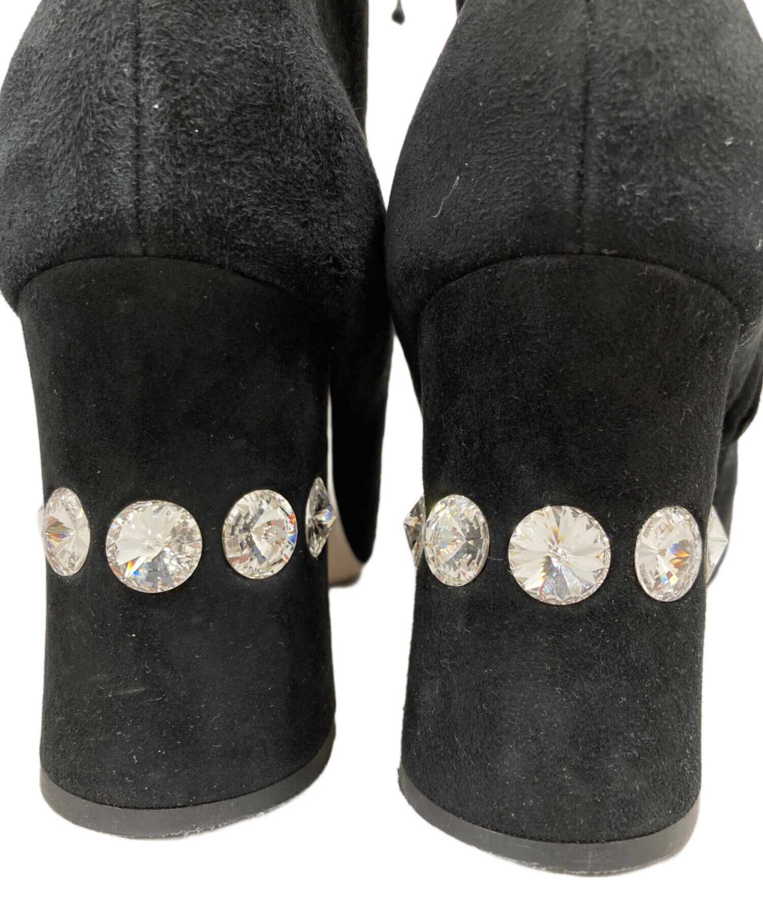 中古・古着通販】MIU MIU (ミュウミュウ) レースアップブーツ ブラック
