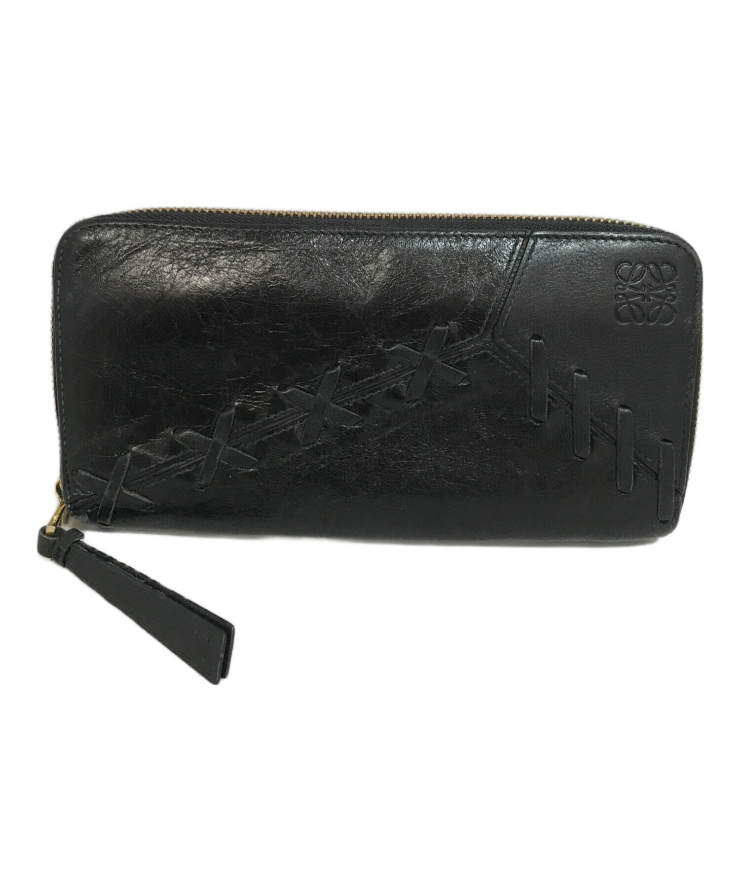 未使用品　LOEWE ロエベ　ラウンド型ケース 中古・古着通販】LOEWE (ロエベ) ラウンドファスナー財布 ブラック