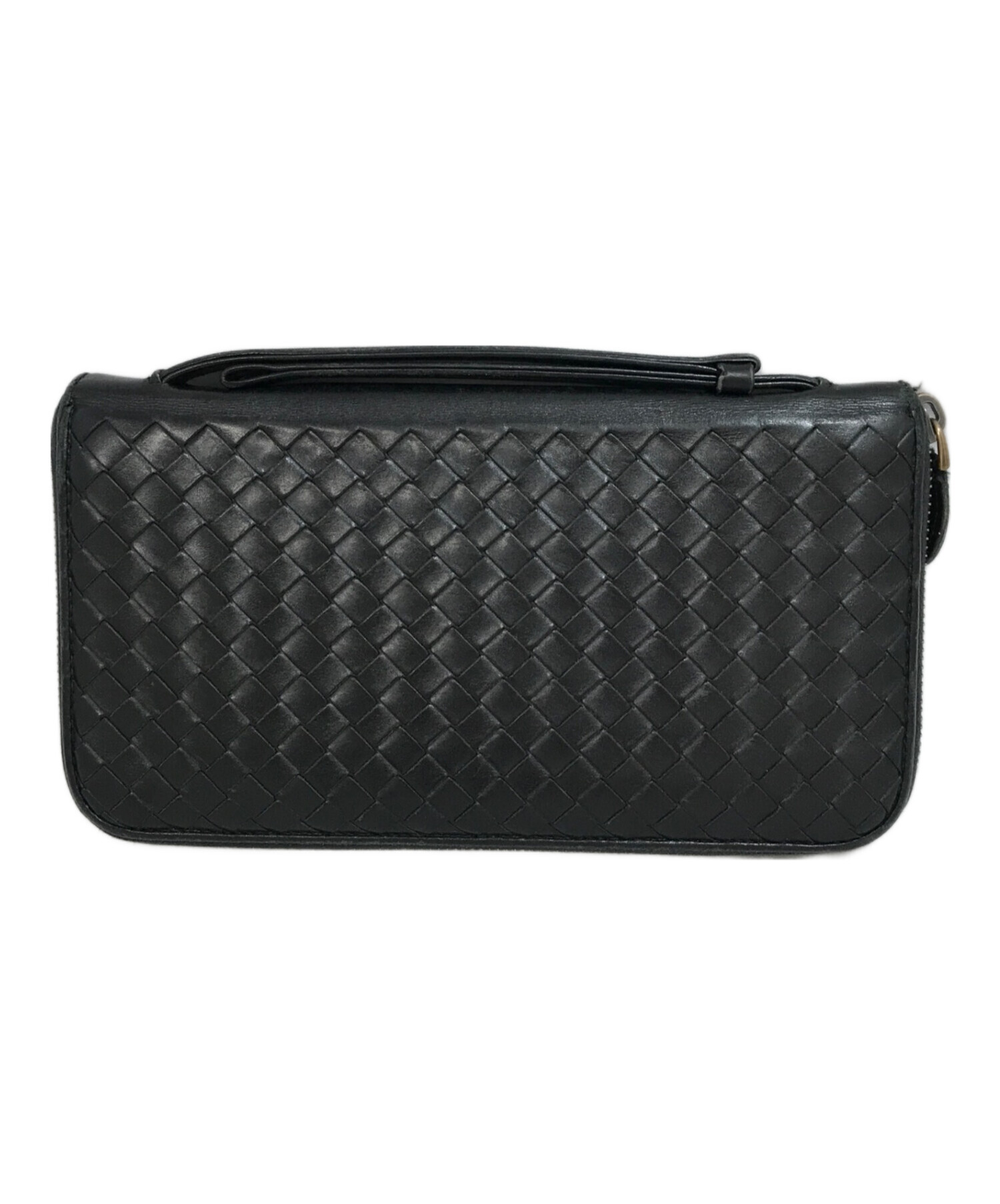 未使用級✨　ボッテガヴェネタ　イントレチャート　ロングウォレット　ブラック BOTTEGA VENETA ボッテガヴェネタ 長財布 ラウンドファスナー イントレ