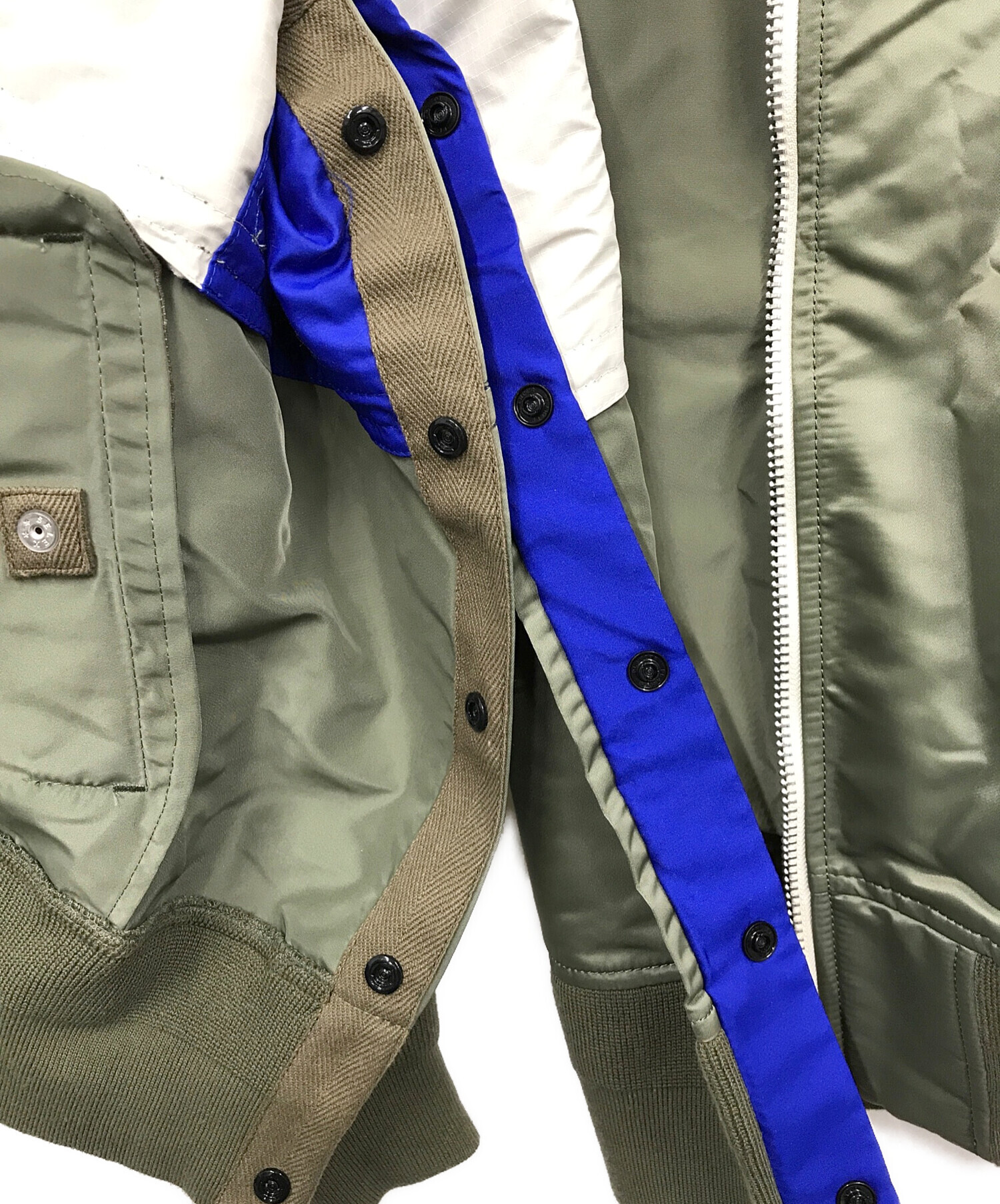 中古・古着通販】sacai (サカイ) Nylon Twill Blouson カーキ サイズ:2 