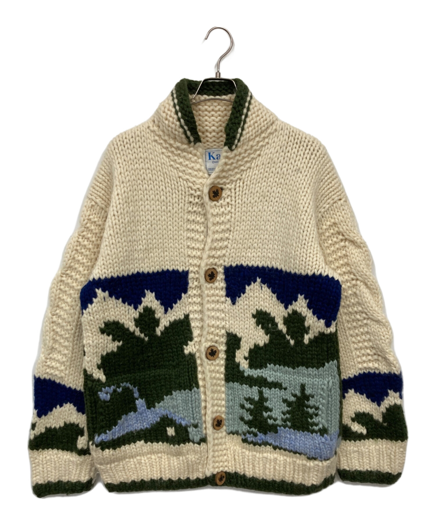 中古・古着通販】KANATA (カナタ) カウチンカーディガン アイボリー