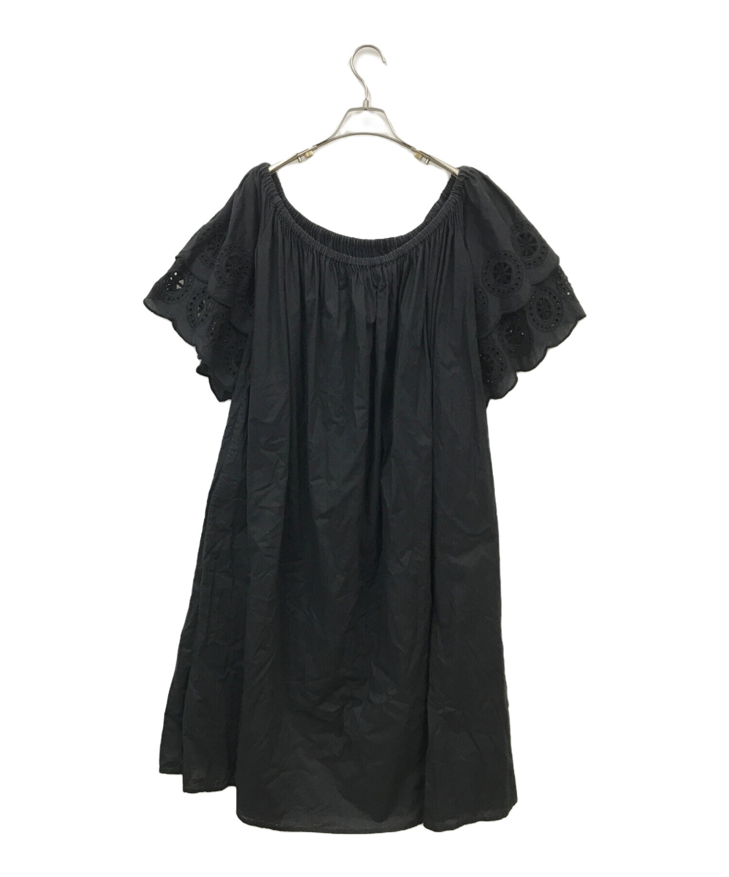 中古・古着通販】Merlette (マーレット) ブラウスワンピース ブラック 
