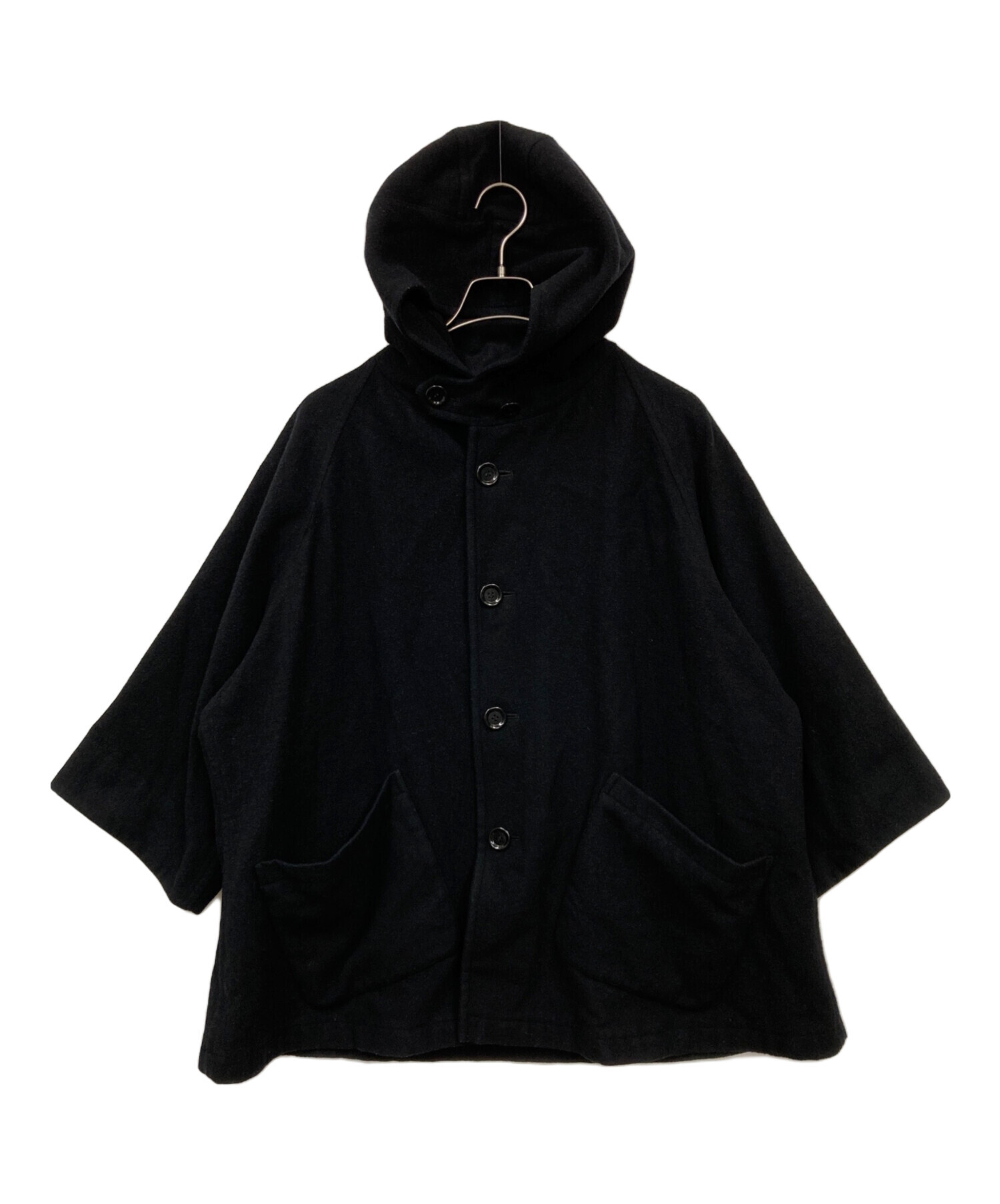 Y's ポンチョ風コート　ブラック　サイズ2 中古・古着通販】Y's (ワイズ) ポンチョコート ブラック サイズ:2