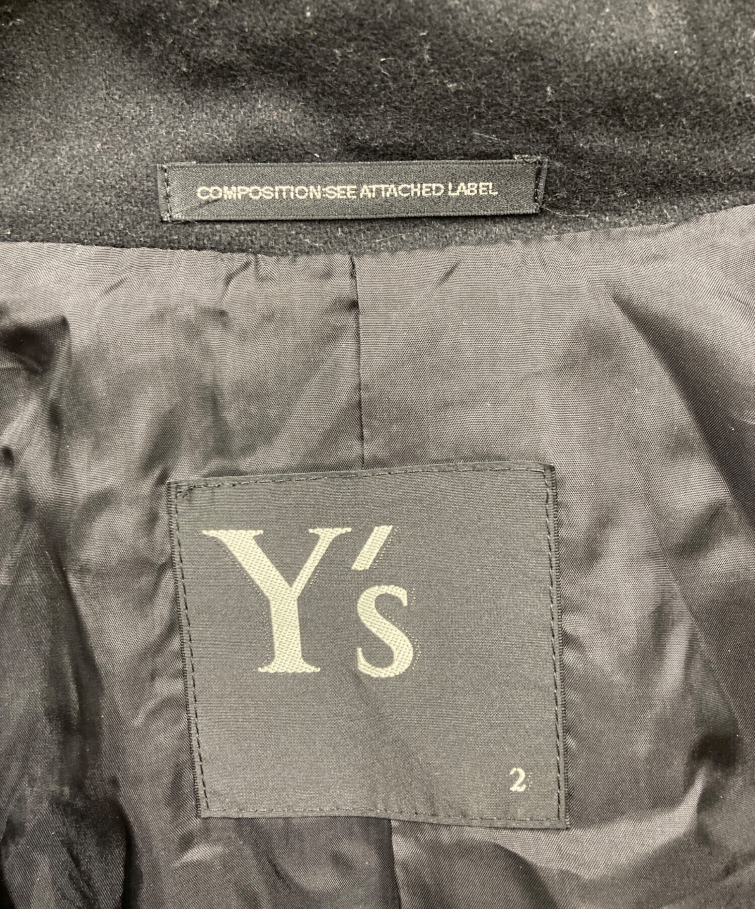 中古・古着通販】Y's (ワイズ) ポンチョコート ブラック サイズ:2