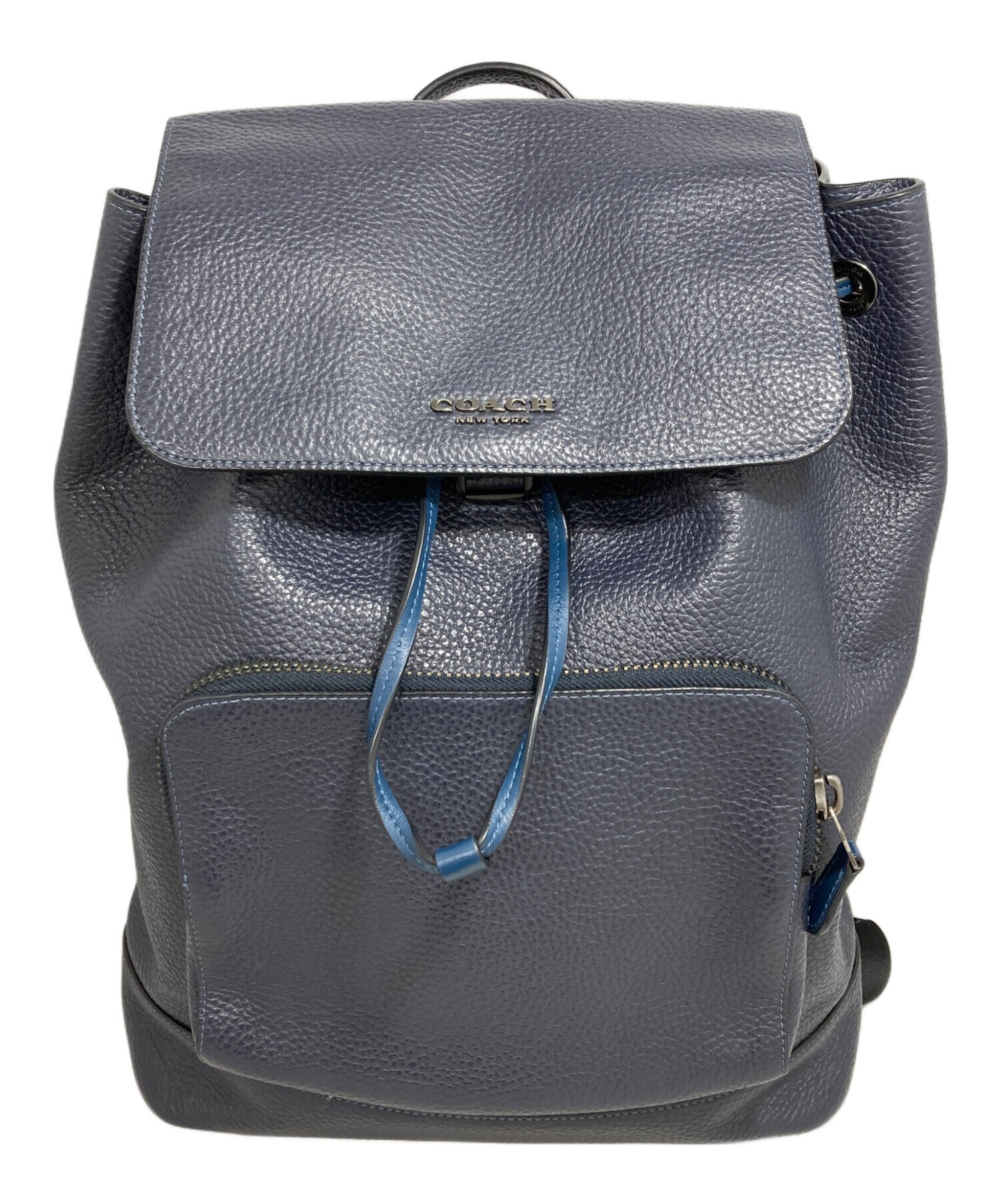 中古・古着通販】COACH (コーチ) レザーリュック ネイビー｜ブランド
