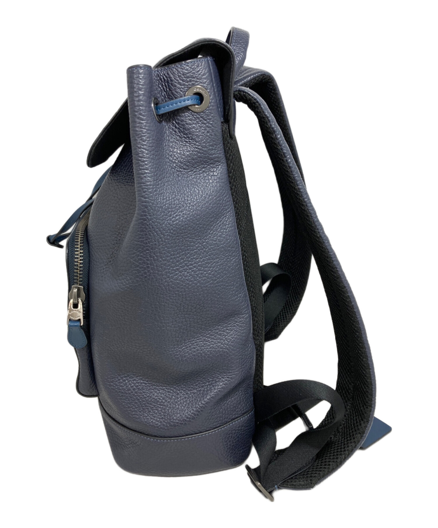 COACH 紺レザーリュック 中古・古着通販】COACH (コーチ) レザーリュック ネイビー｜ブランド