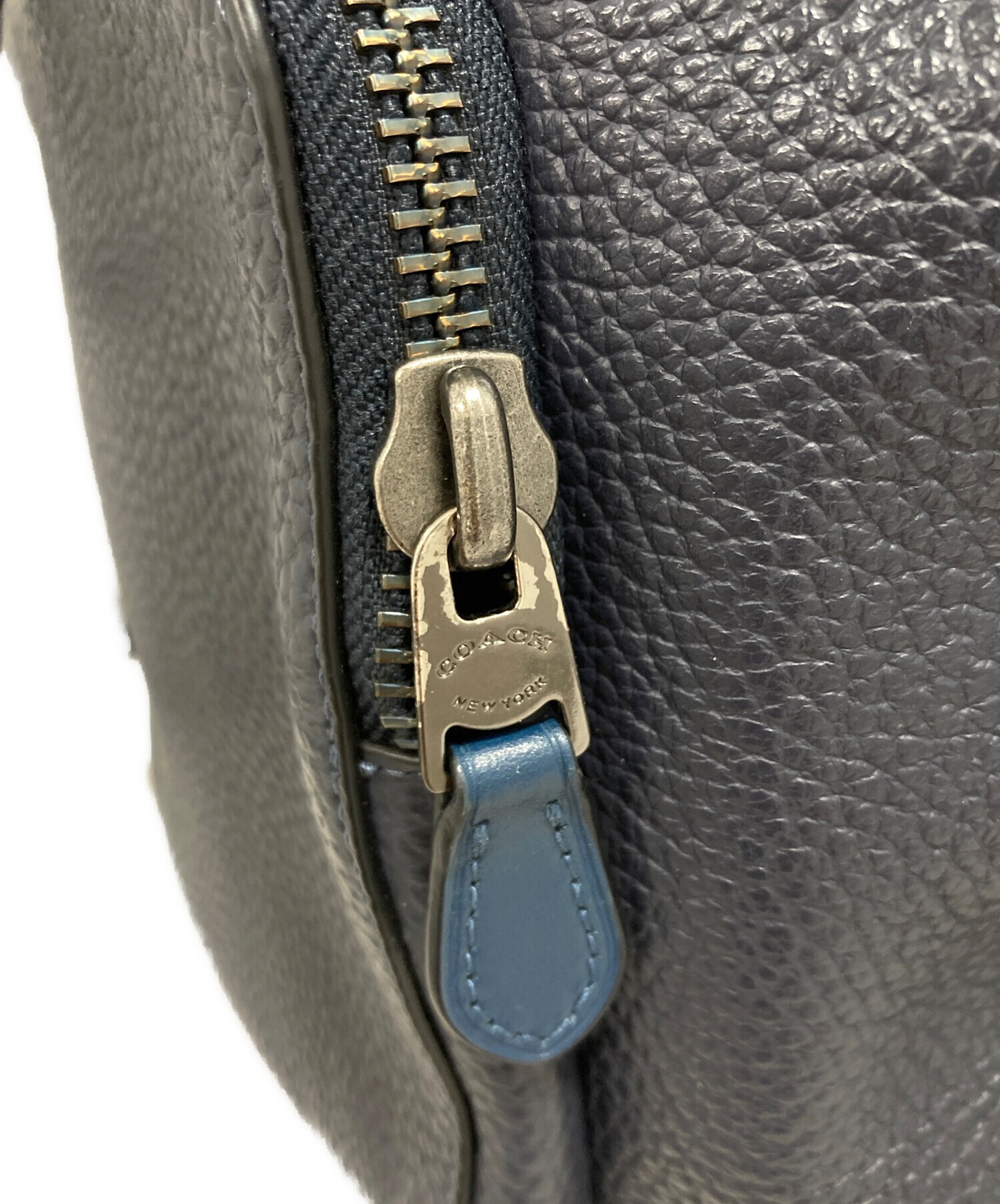 中古・古着通販】COACH (コーチ) レザーリュック ネイビー｜ブランド