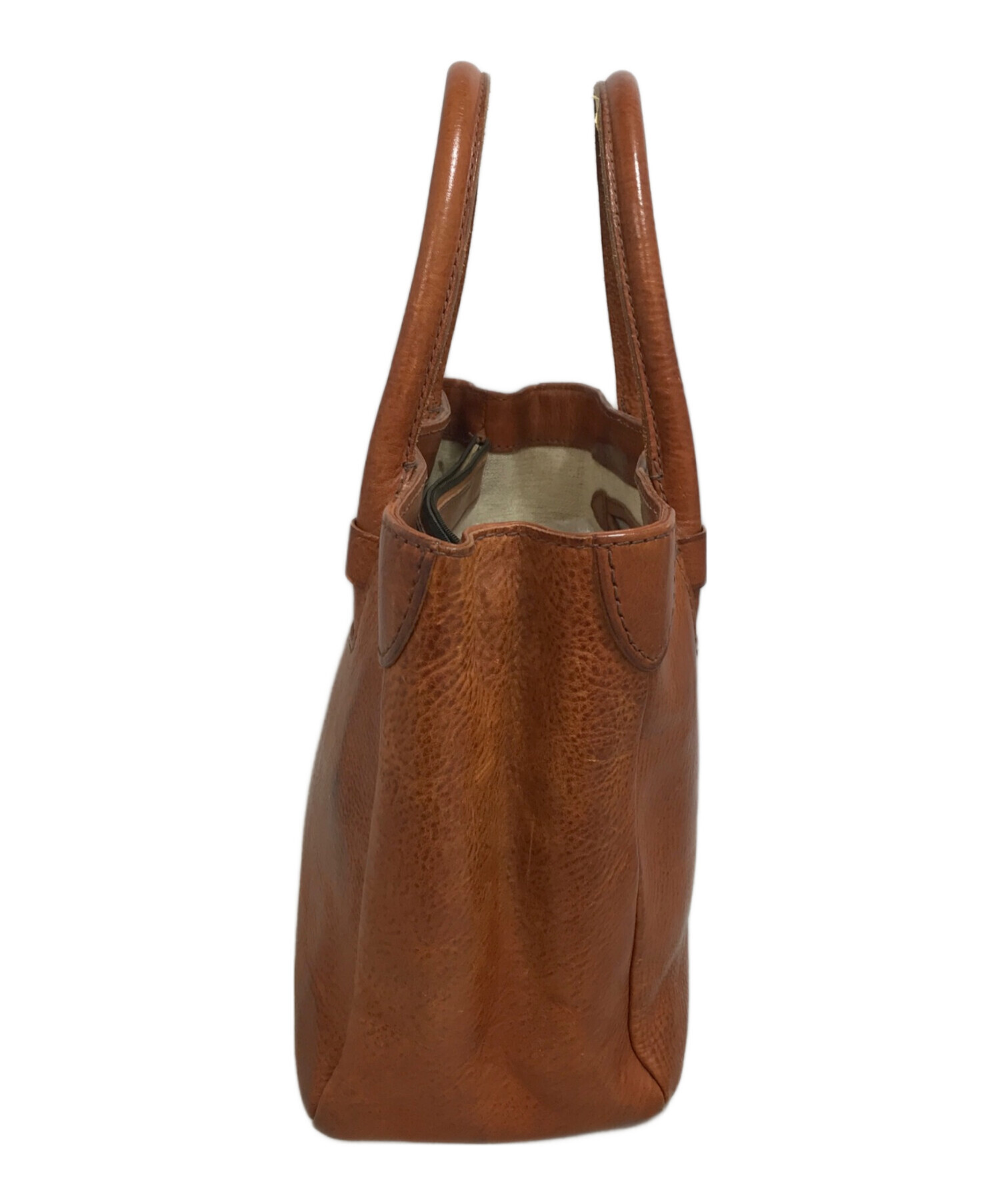 中古・古着通販】genten (ゲンテン) レザートートバッグ ブラウン