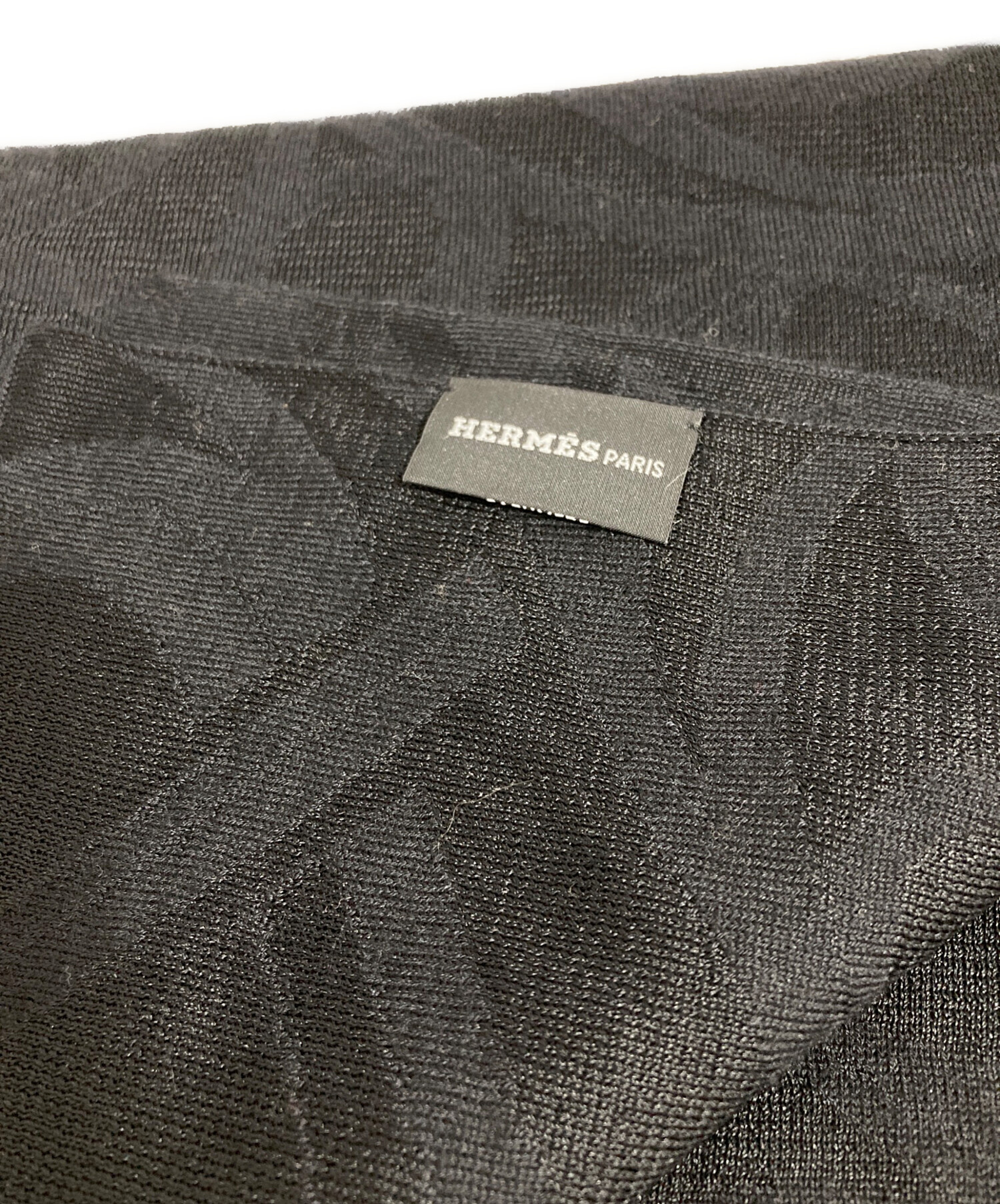 中古・古着通販】HERMES (エルメス) カシミヤシルクマフラー ブラック