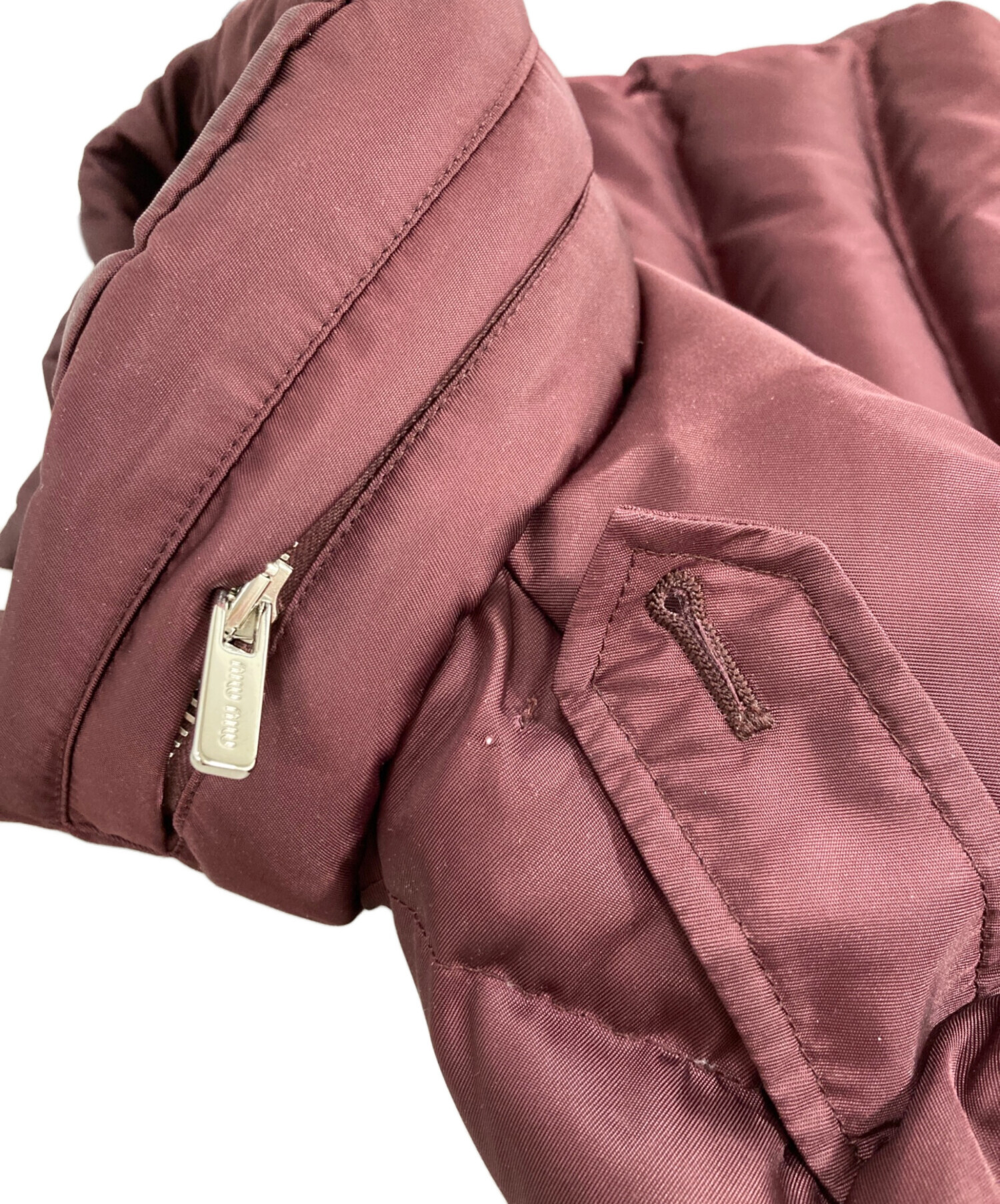miumiu ミュウミュウ ピンクペプラムフリルダウンジャケットmoncler 