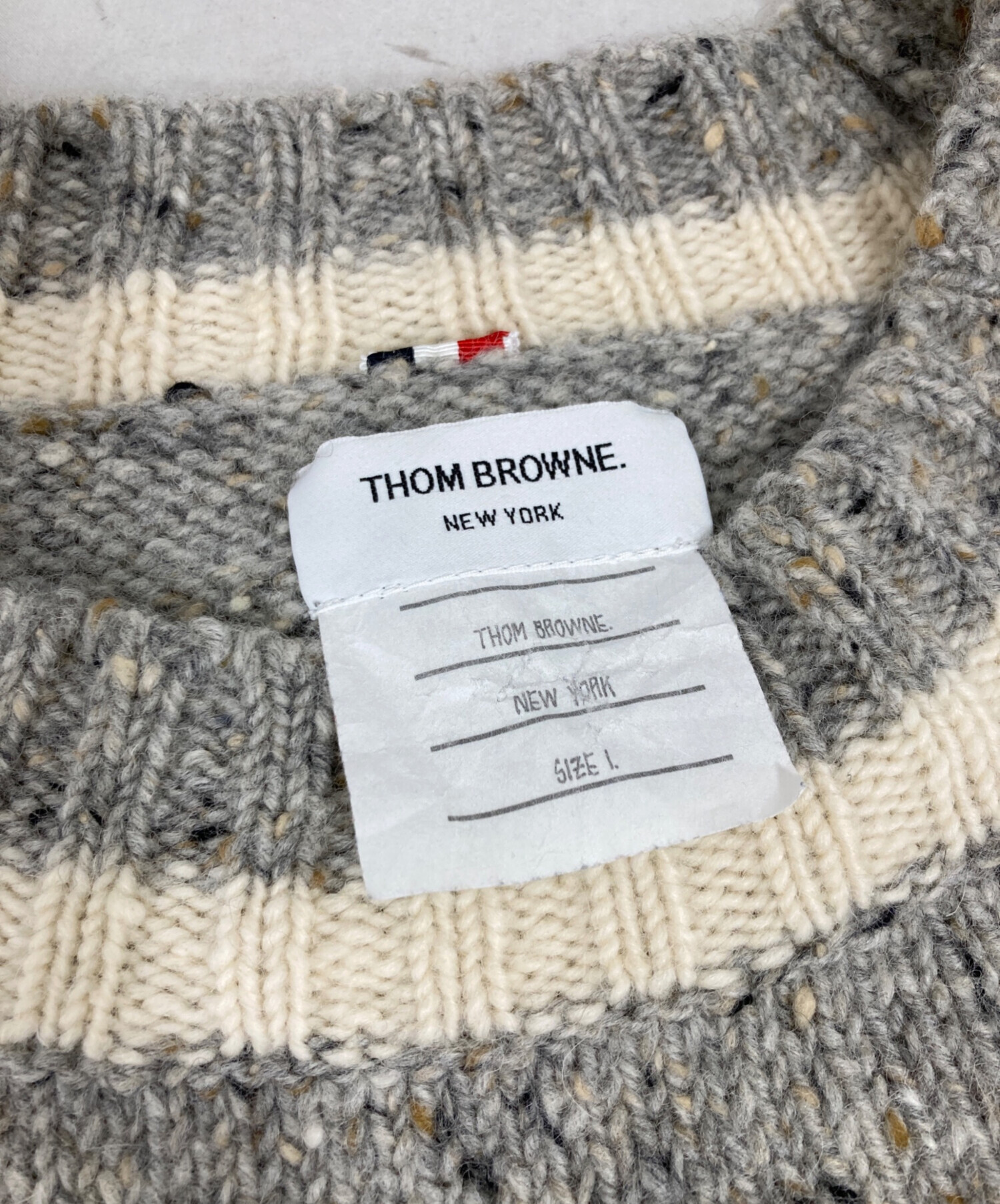 中古・古着通販】Thom Browne (トムブラウン) ニット グレー サイズ:L 