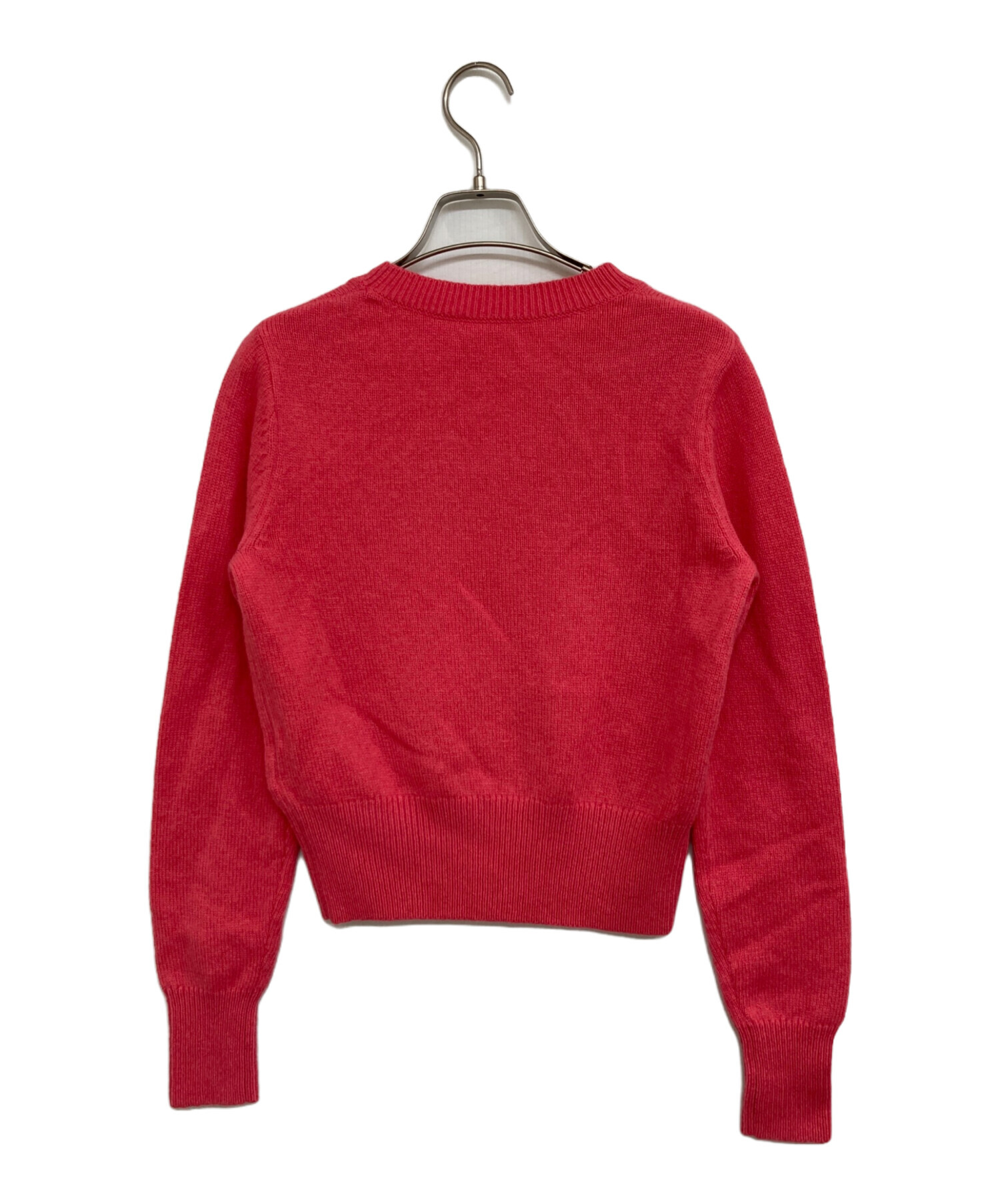 DIESEL 赤 Vネック 長袖ニットセーター 中古・古着通販】DIESEL (ディーゼル) M-AREESA ロゴ刺繍クルーネック