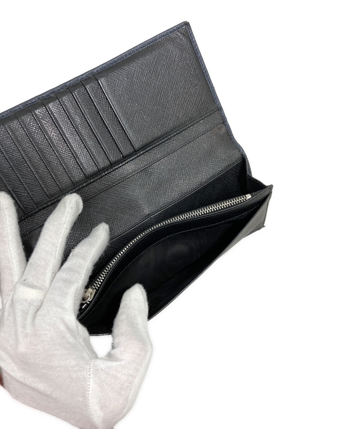 中古・古着通販】PRADA (プラダ) 長財布 ネイビー｜ブランド・古着通販
