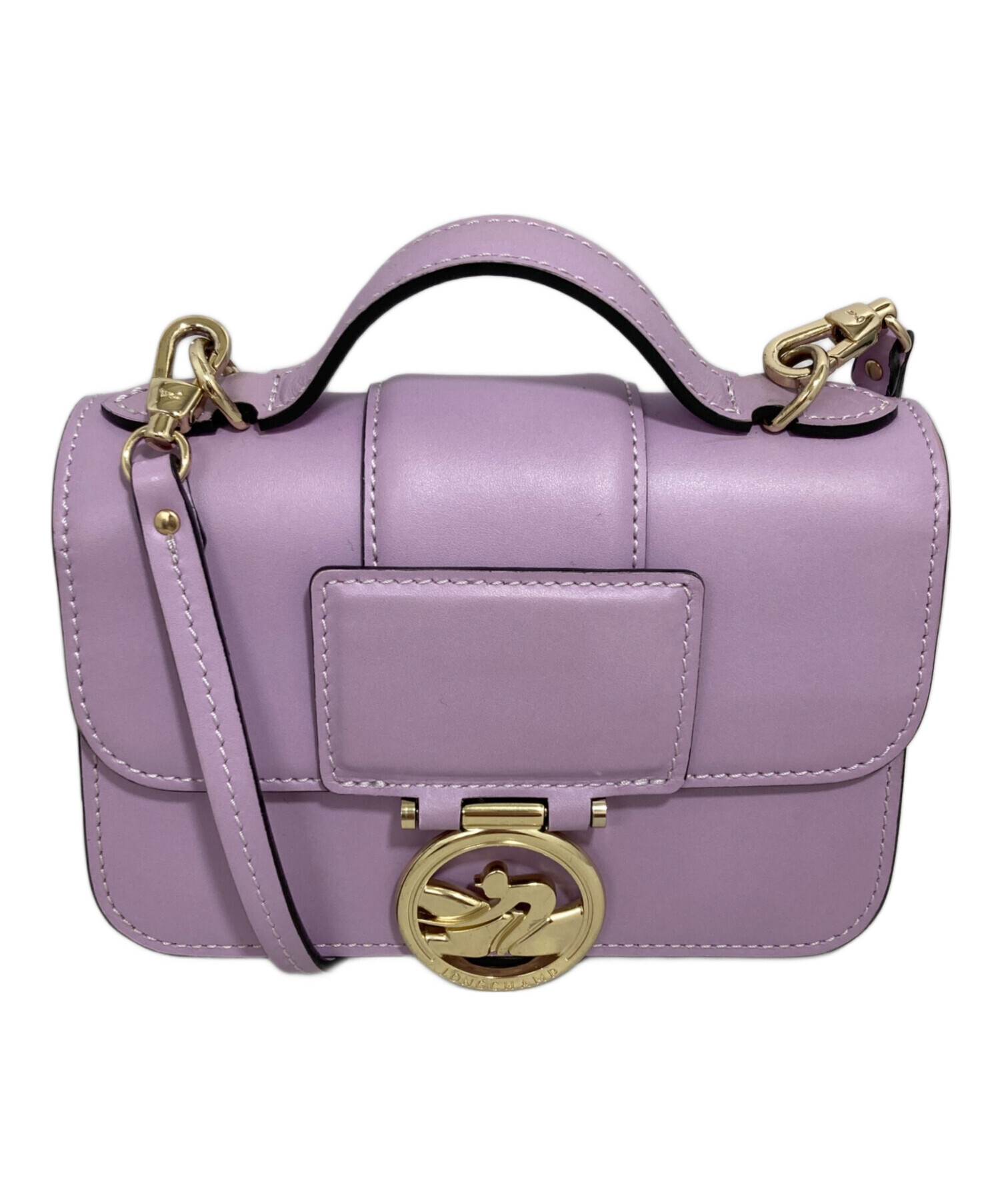 中古・古着通販】LONGCHAMP (ロンシャン) ショルダーバッグ パープル 
