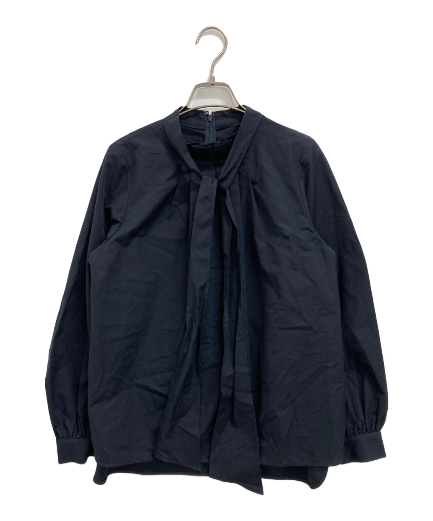 中古・古着通販】ANAYI (アナイ) ボウタイブラウス ネイビー サイズ:38 