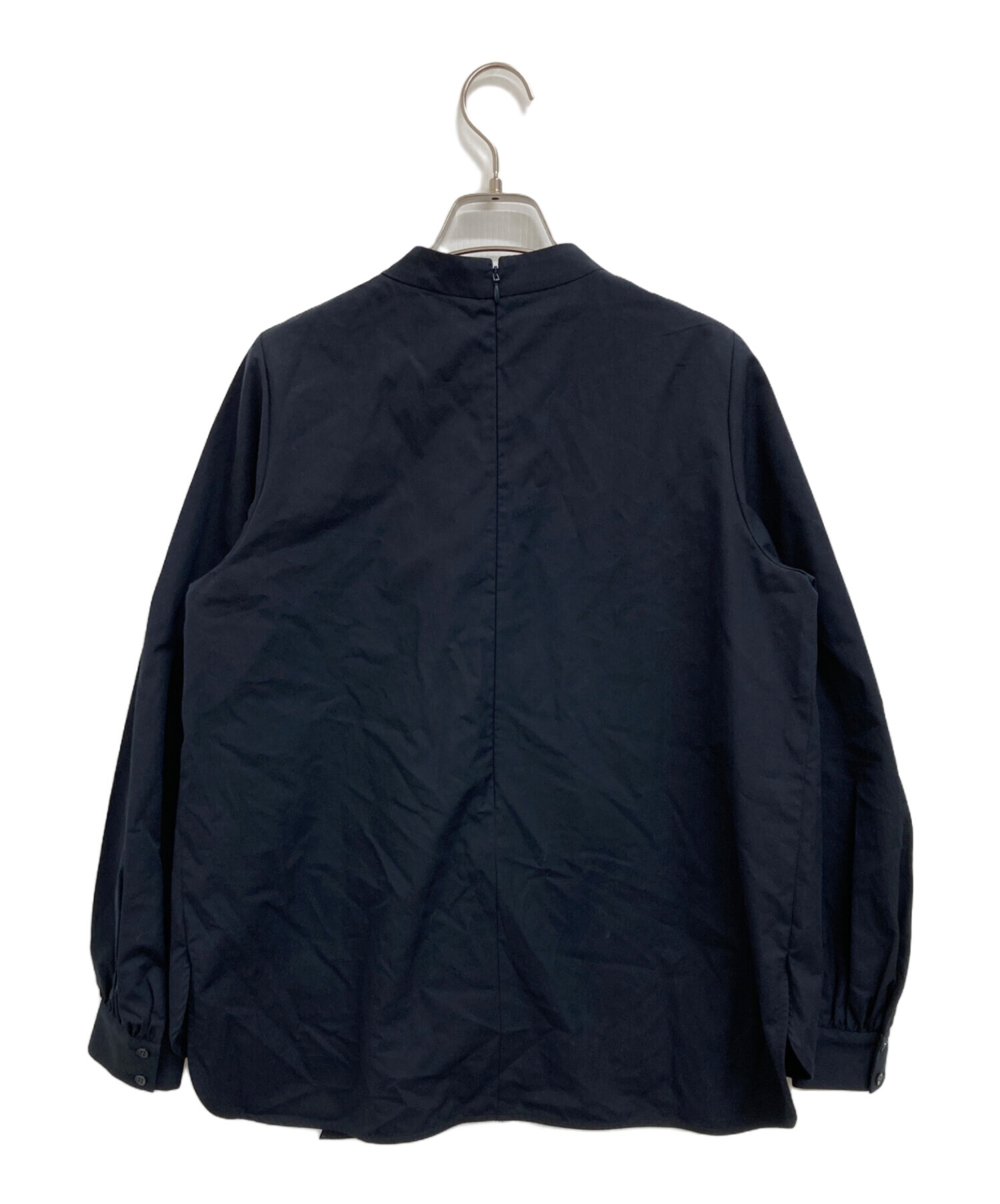中古・古着通販】ANAYI (アナイ) ボウタイブラウス ネイビー サイズ:38 