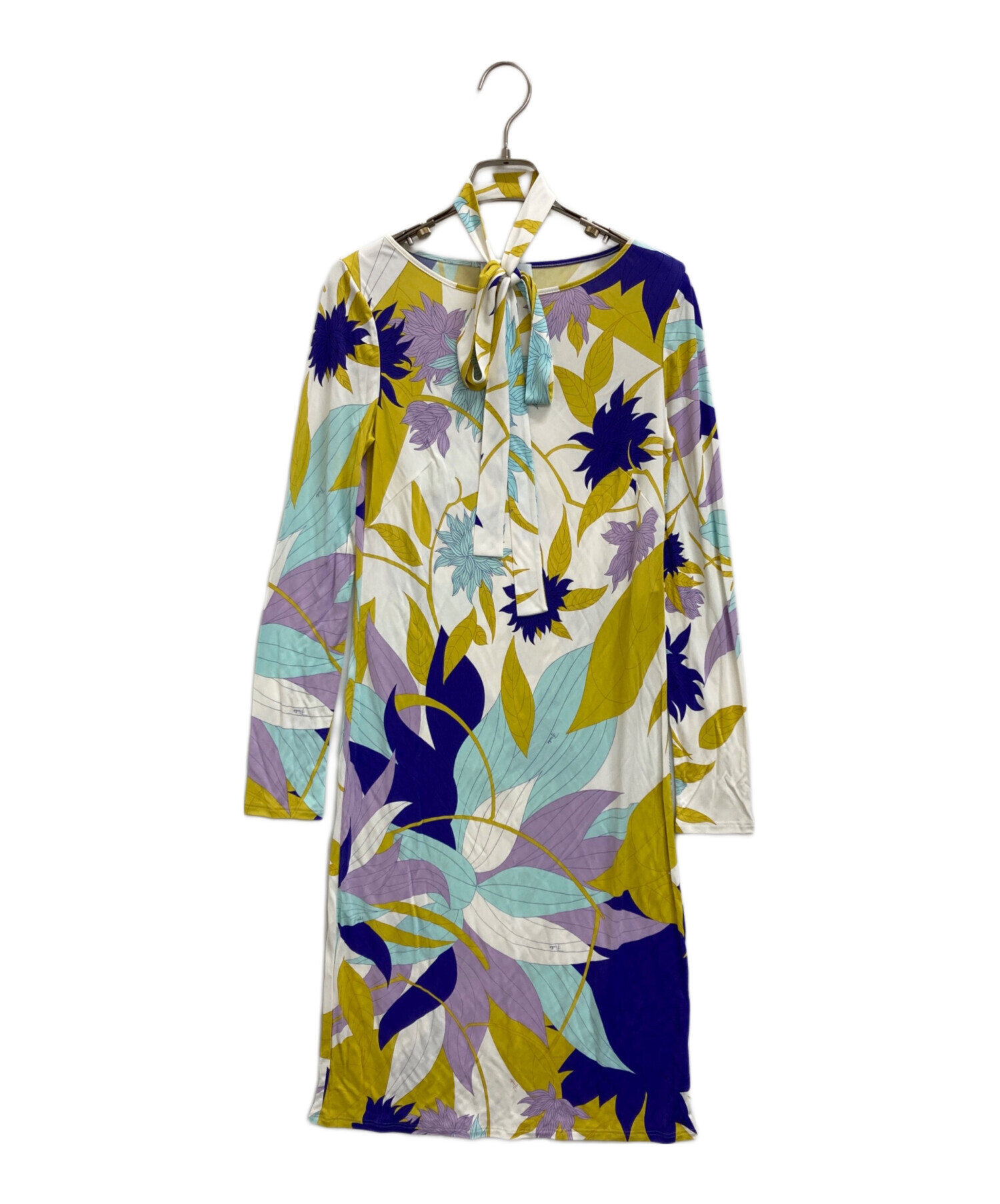 中古・古着通販】Emilio Pucci (エミリオ プッチ) ワンピース ブルー 