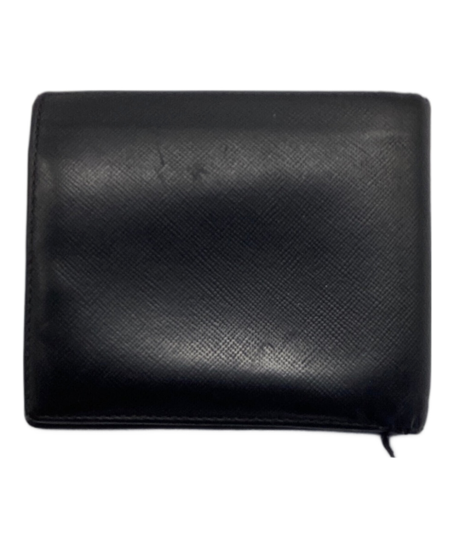 中古・古着通販】PRADA (プラダ) 2つ折り財布 ブラック｜ブランド 