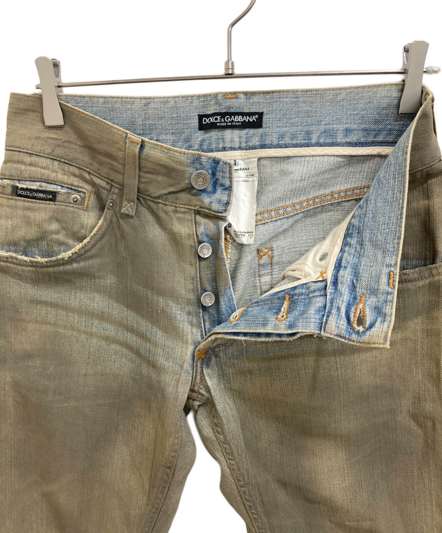 Dolce & Gabbana ダークカーキ ストレートデニム 中古・古着通販】DOLCE & GABBANA (ドルチェ＆ガッバーナ) 後染め