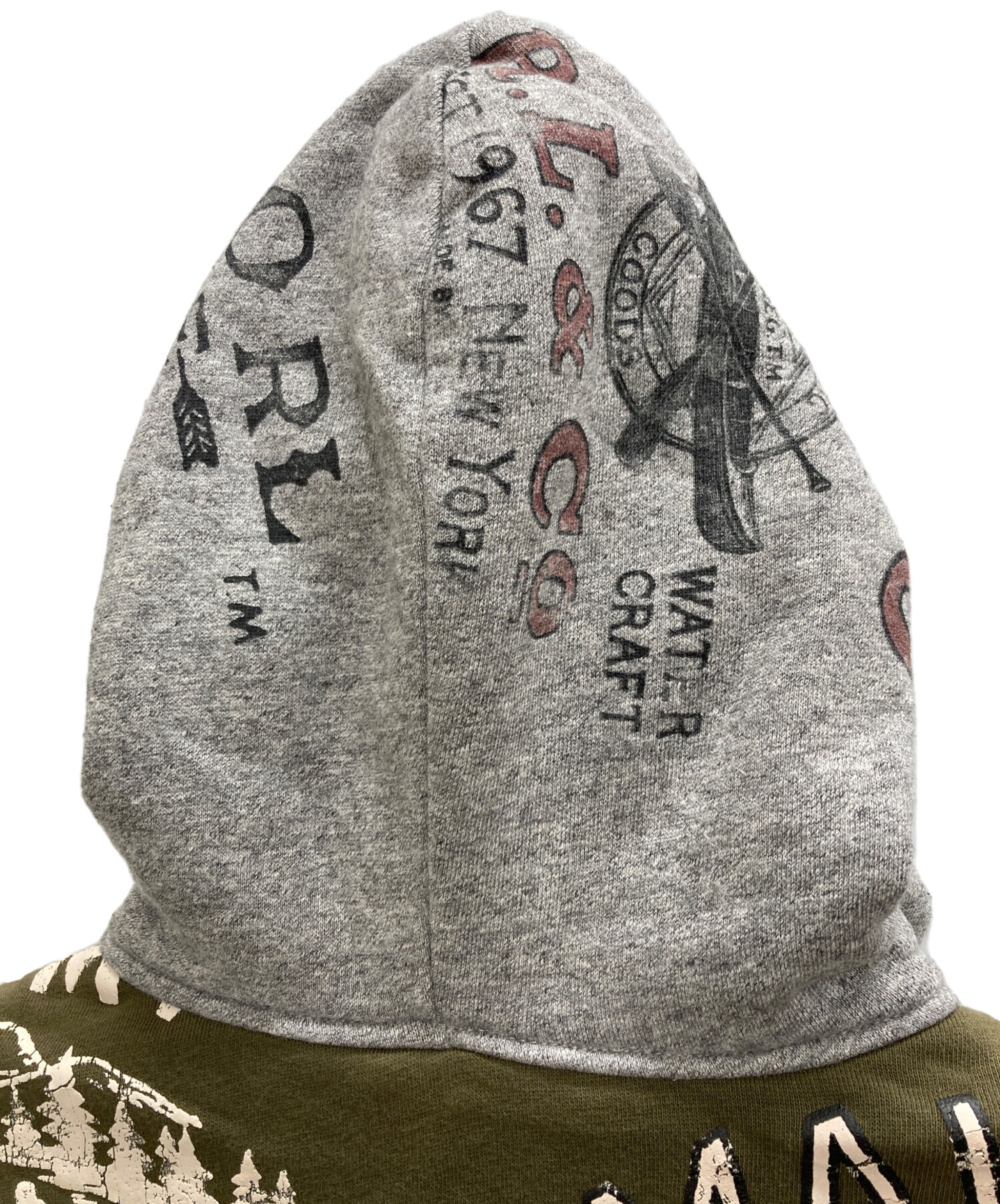 ポロラルフローレン 後付けパーカー レタード 染み込み メモリアルXXL 中古・古着通販】POLO RALPH LAUREN (ポロ・ラルフローレン) ペイント