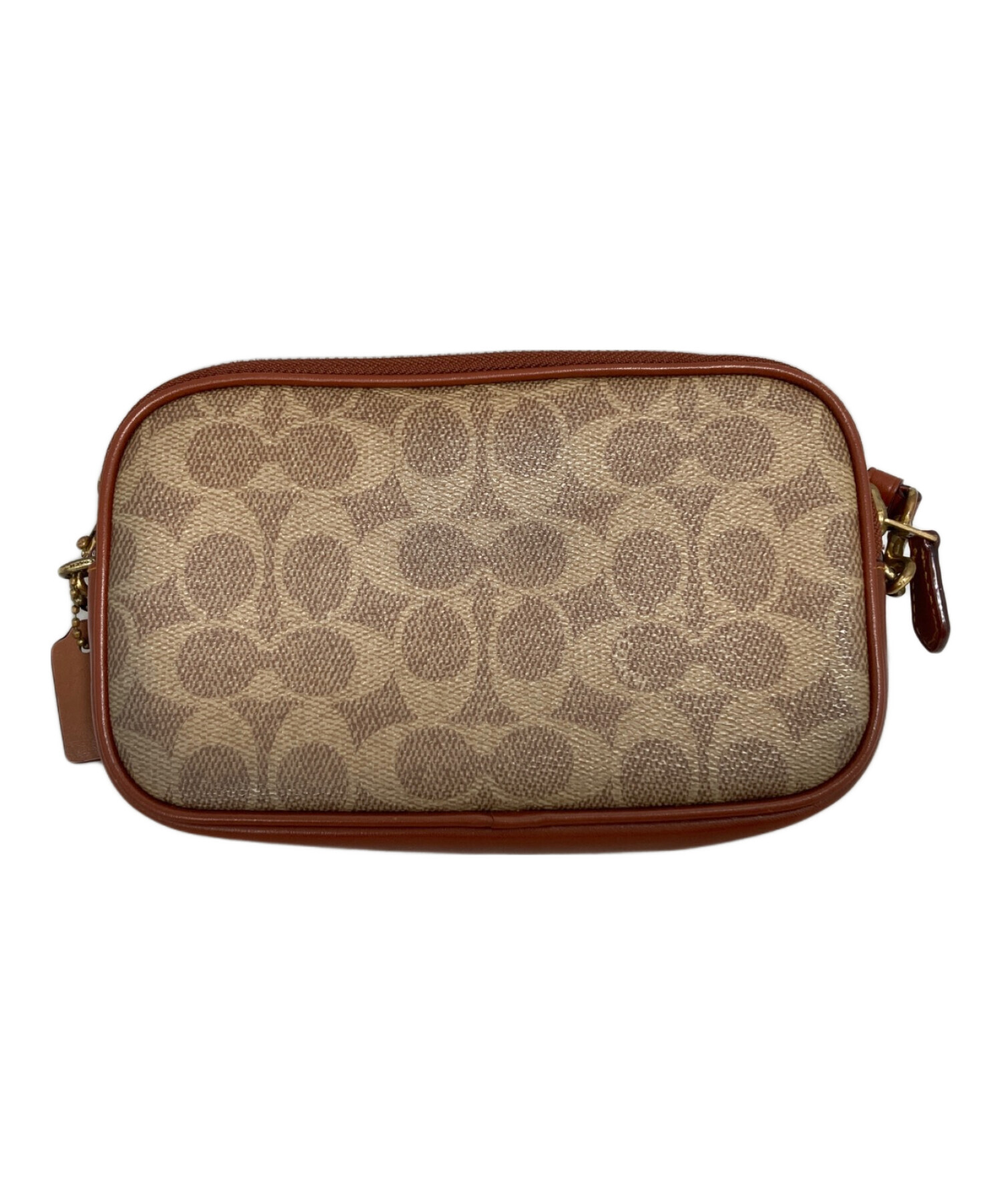 中古・古着通販】COACH (コーチ) ポーチ ブラウン｜ブランド・古着通販