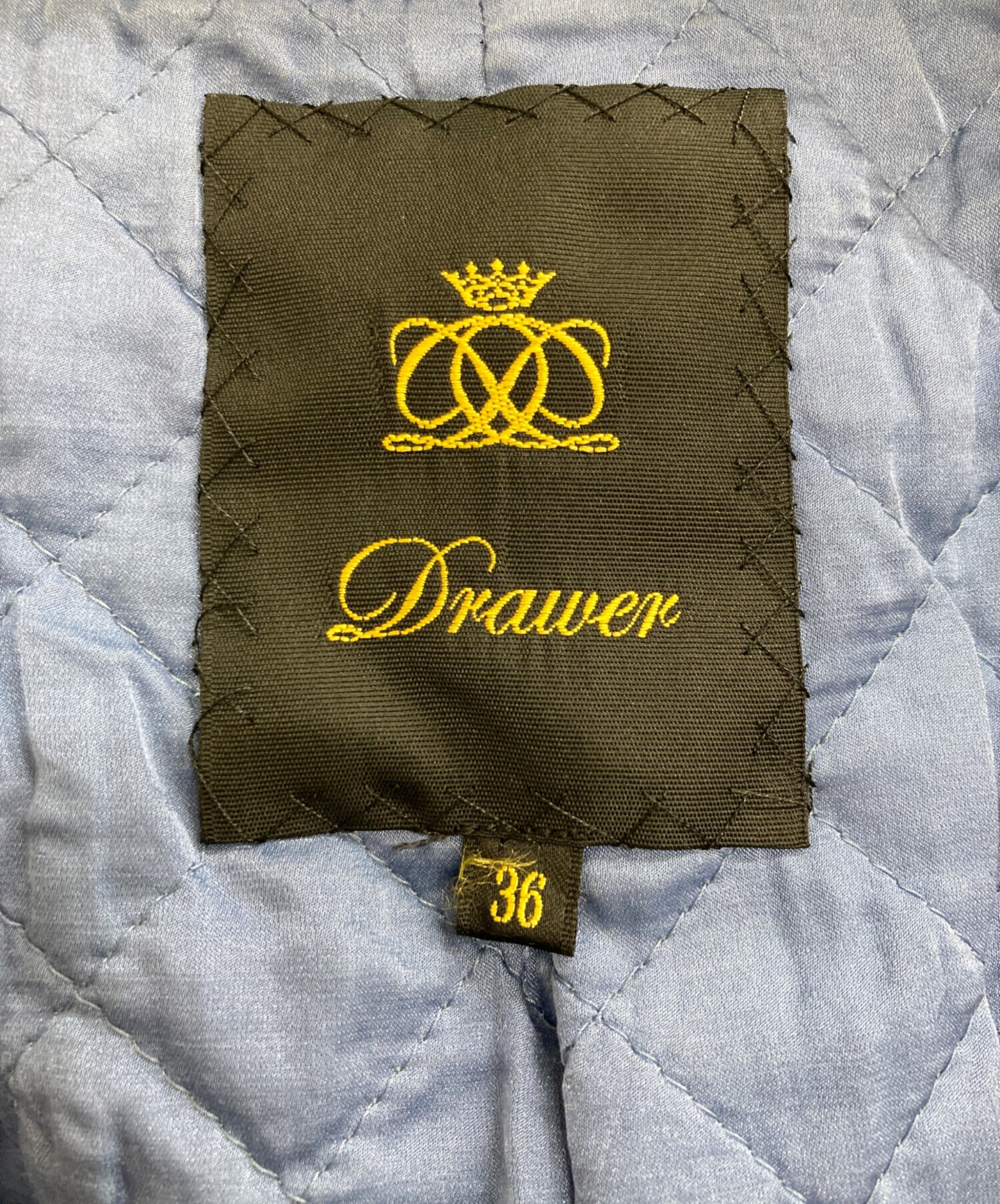 中古・古着通販】Drawer (ドゥロワー) 袖革スタジャン ブラック サイズ