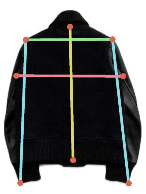 中古・古着通販】Drawer (ドゥロワー) 袖革スタジャン ブラック サイズ