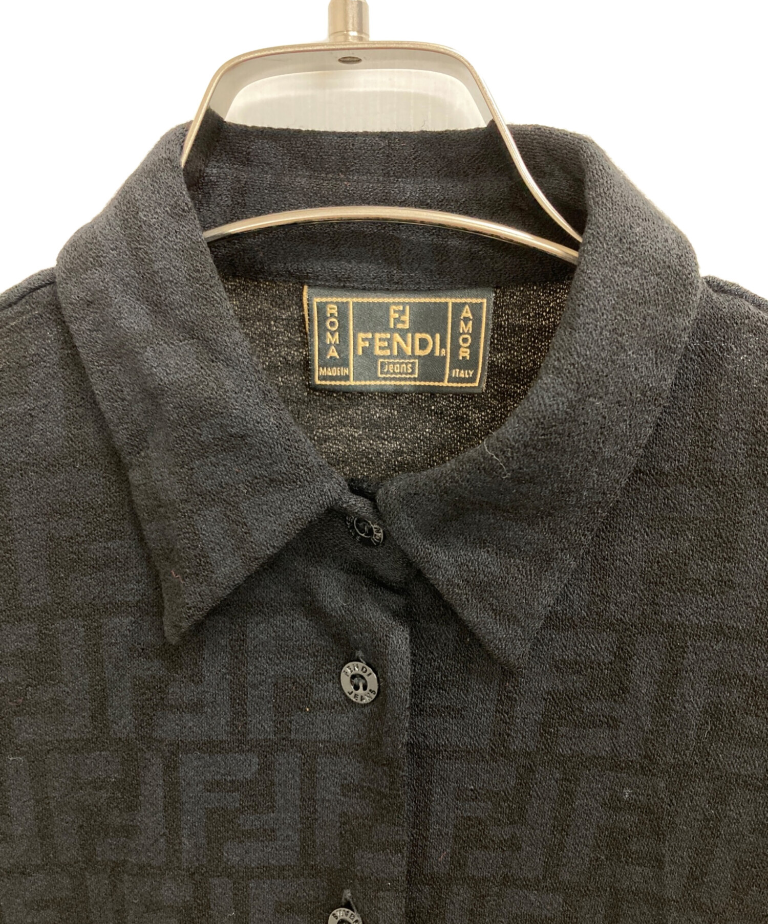 中古・古着通販】FENDI (フェンディ) シャツ ブラック サイズ:42 
