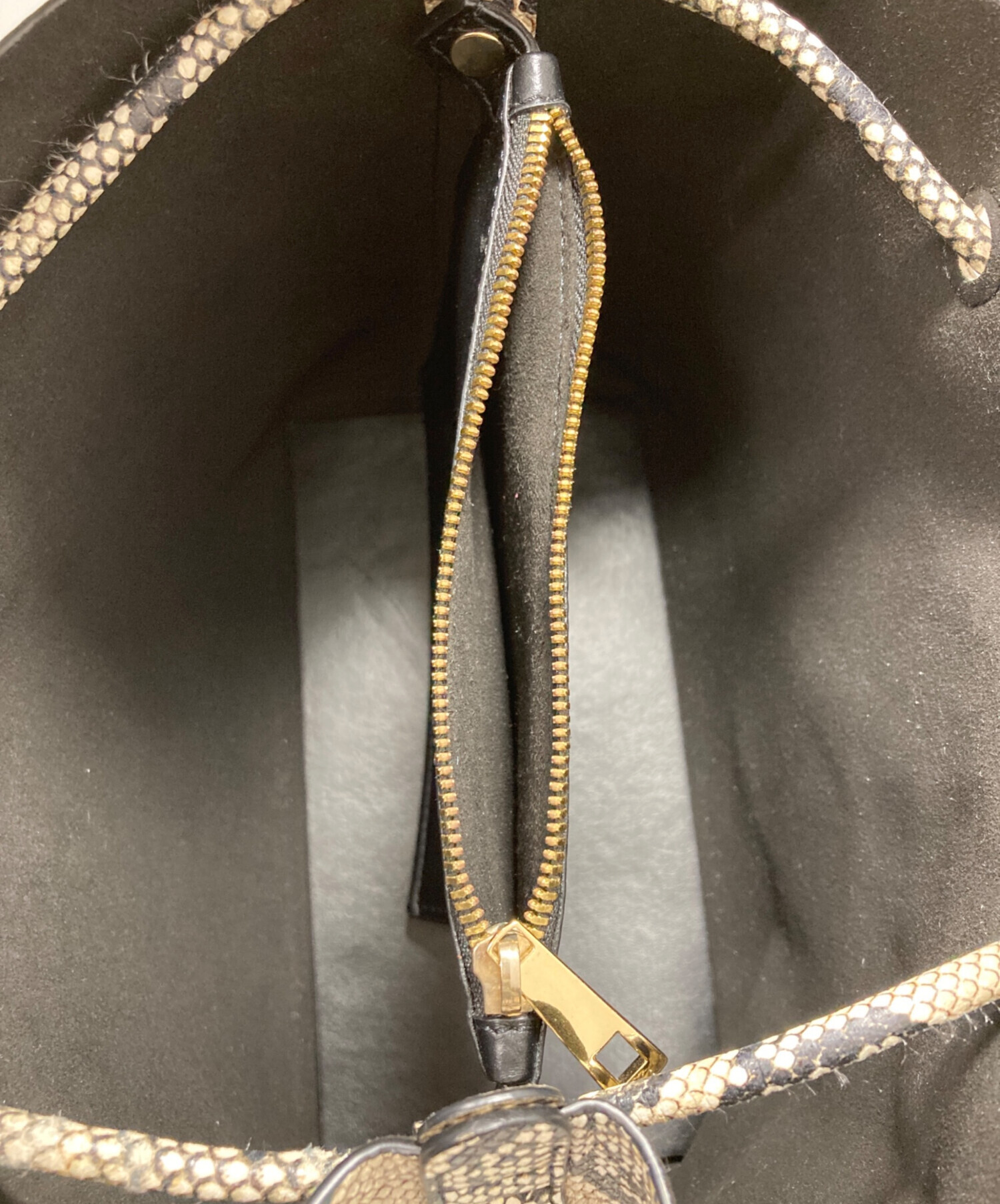 中古・古着通販】PELLICO (ペリーコ) パイソン柄ハンドバッグ 