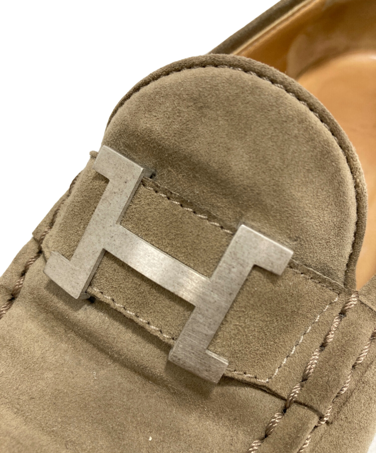 正規品HERMES ベージュ スエード ローファー 36 中古・古着通販】HERMES (エルメス) コンスタンススエードローファー