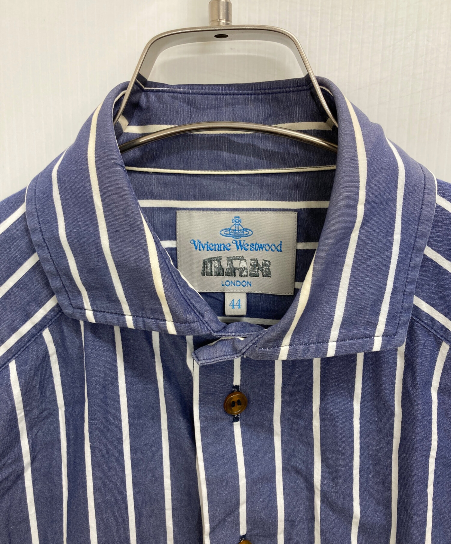 Vivienne Westwood Man ストライプシャツ 44 中古・古着通販】Vivienne Westwood man (ヴィヴィアン ウェストウッド
