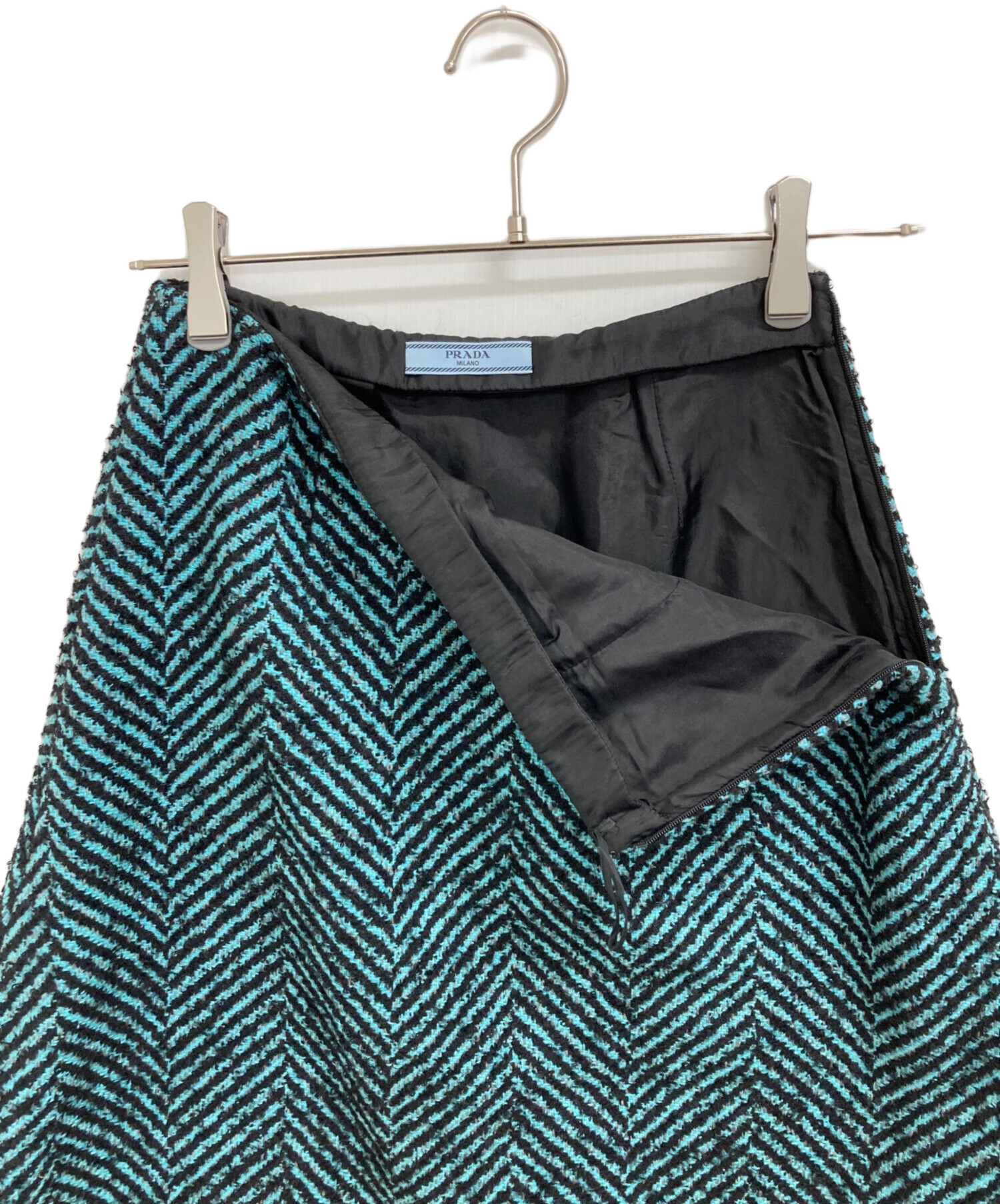 中古・古着通販】PRADA (プラダ) ツイードセットアップ グリーン