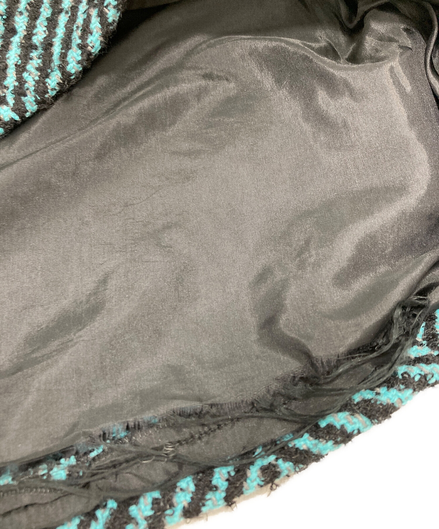最終価格　美品　PRADAプラダ　台形スカート　Mサイズ　グリーン　ツイード 中古・古着通販】PRADA (プラダ) ツイードセットアップ グリーン