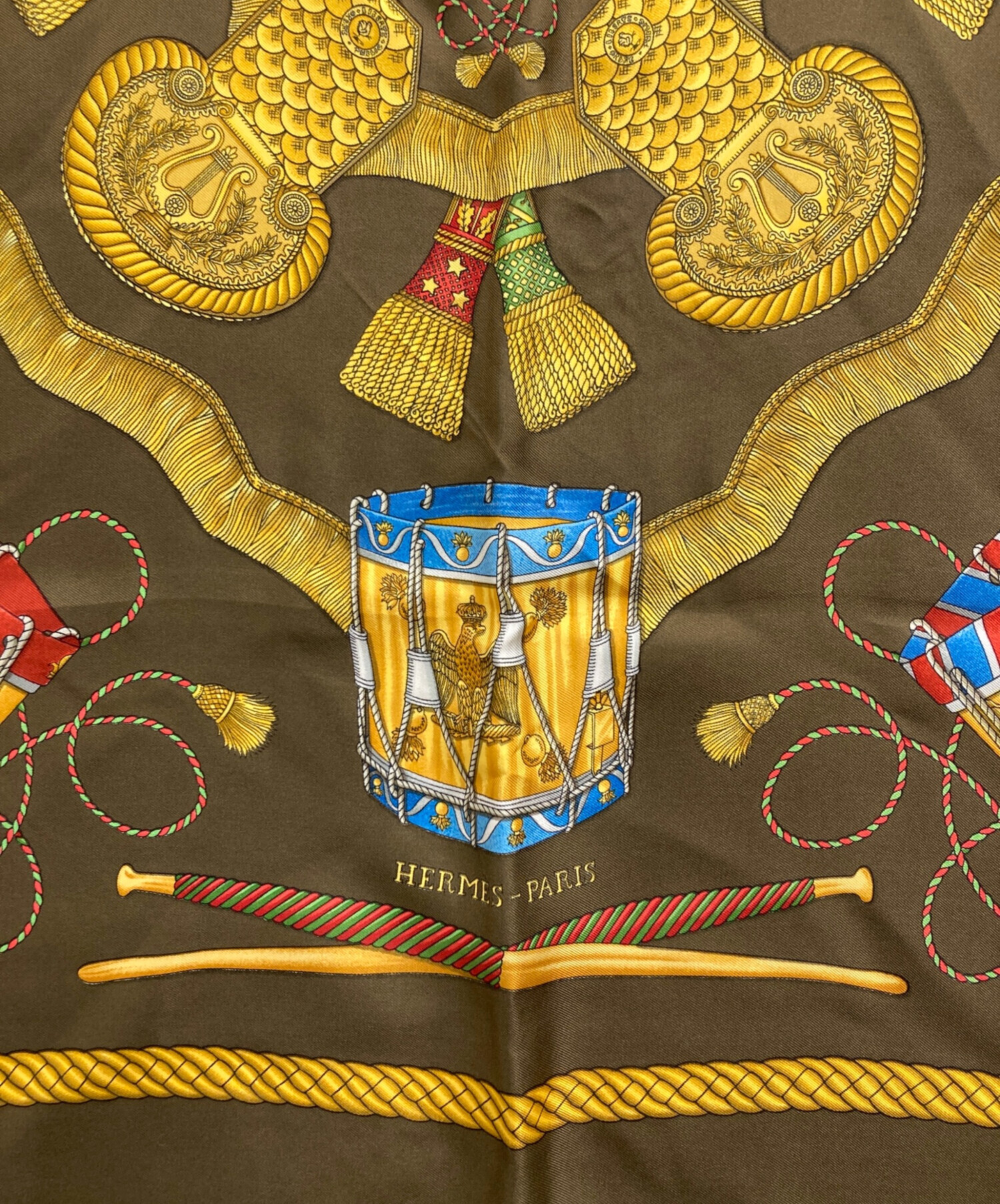 中古・古着通販】HERMES (エルメス) スカーフ ブラウン｜ブランド
