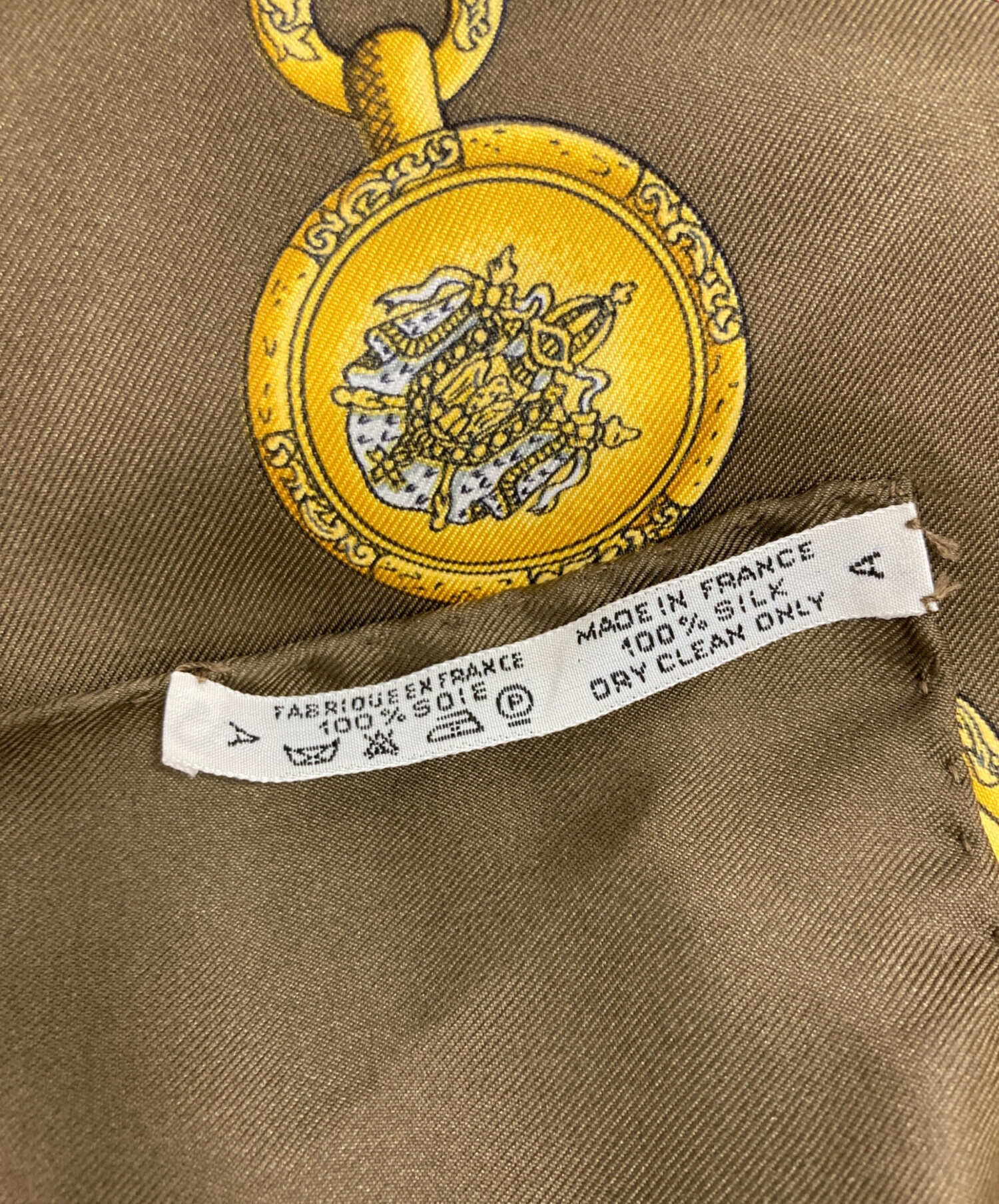 中古・古着通販】HERMES (エルメス) スカーフ ブラウン｜ブランド