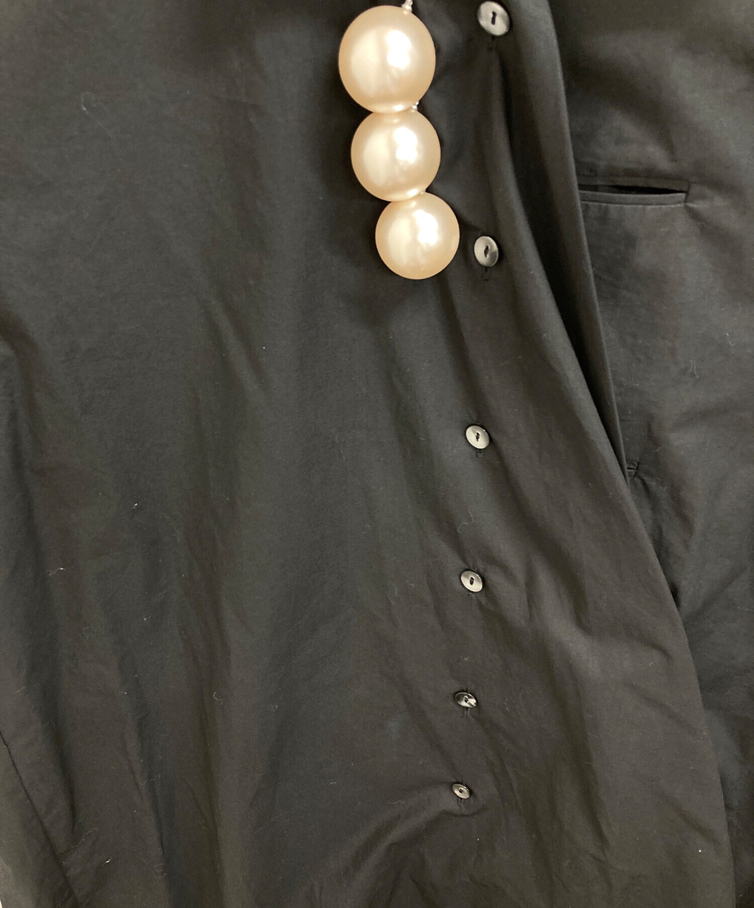 中古・古着通販】KIMHEKIM (キムヘキム) シャツ ブラック サイズ:36