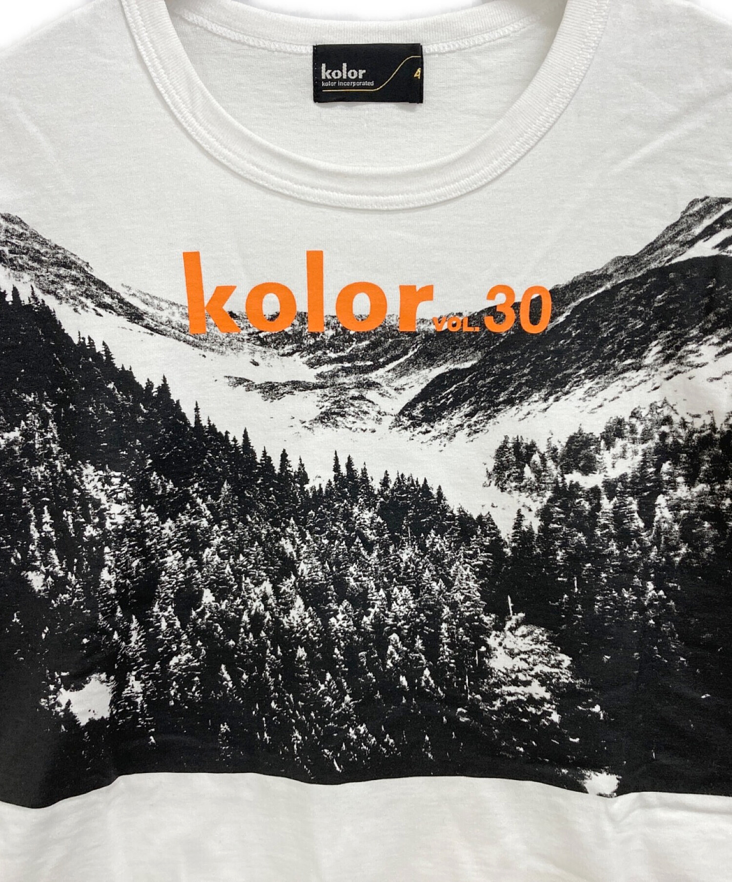 中古・古着通販】KOLOR (カラー) Tシャツ ホワイト サイズ:4｜ブランド 
