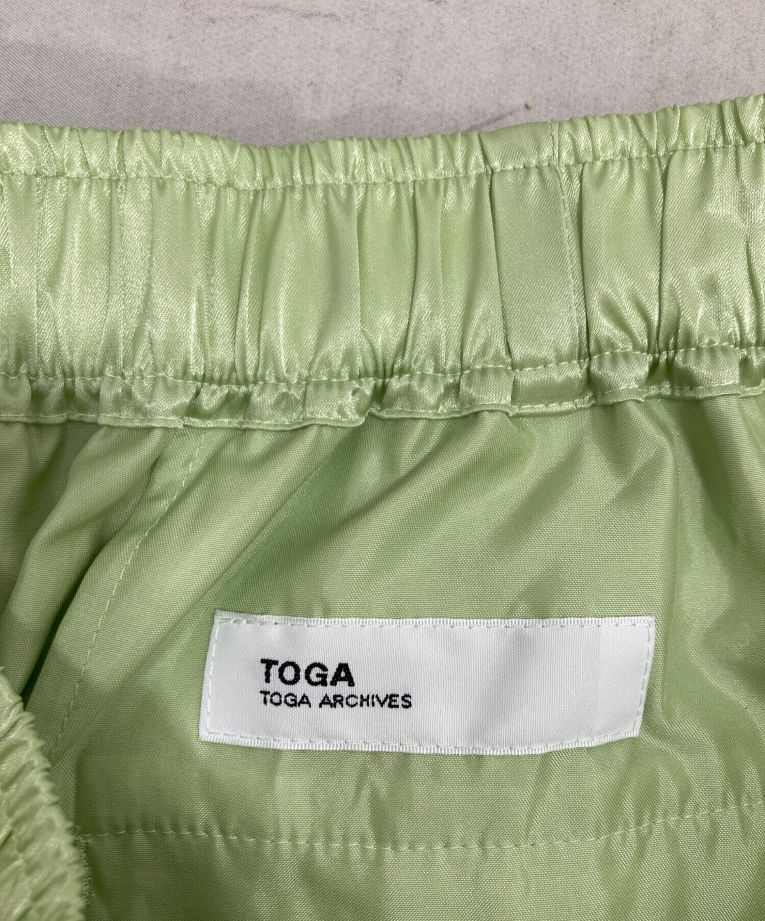 TOGA トーガ 21SS 日本製 Acetate satin pants アセテートサテンパンツ TA11-FF032 34 グリーン レイヤード イージー TOGA ARCHIVES ボトムス【中古】【TOGA】 楽天市場】TOGA トーガ 21SS 日本製 Acetate satin pants アセテート