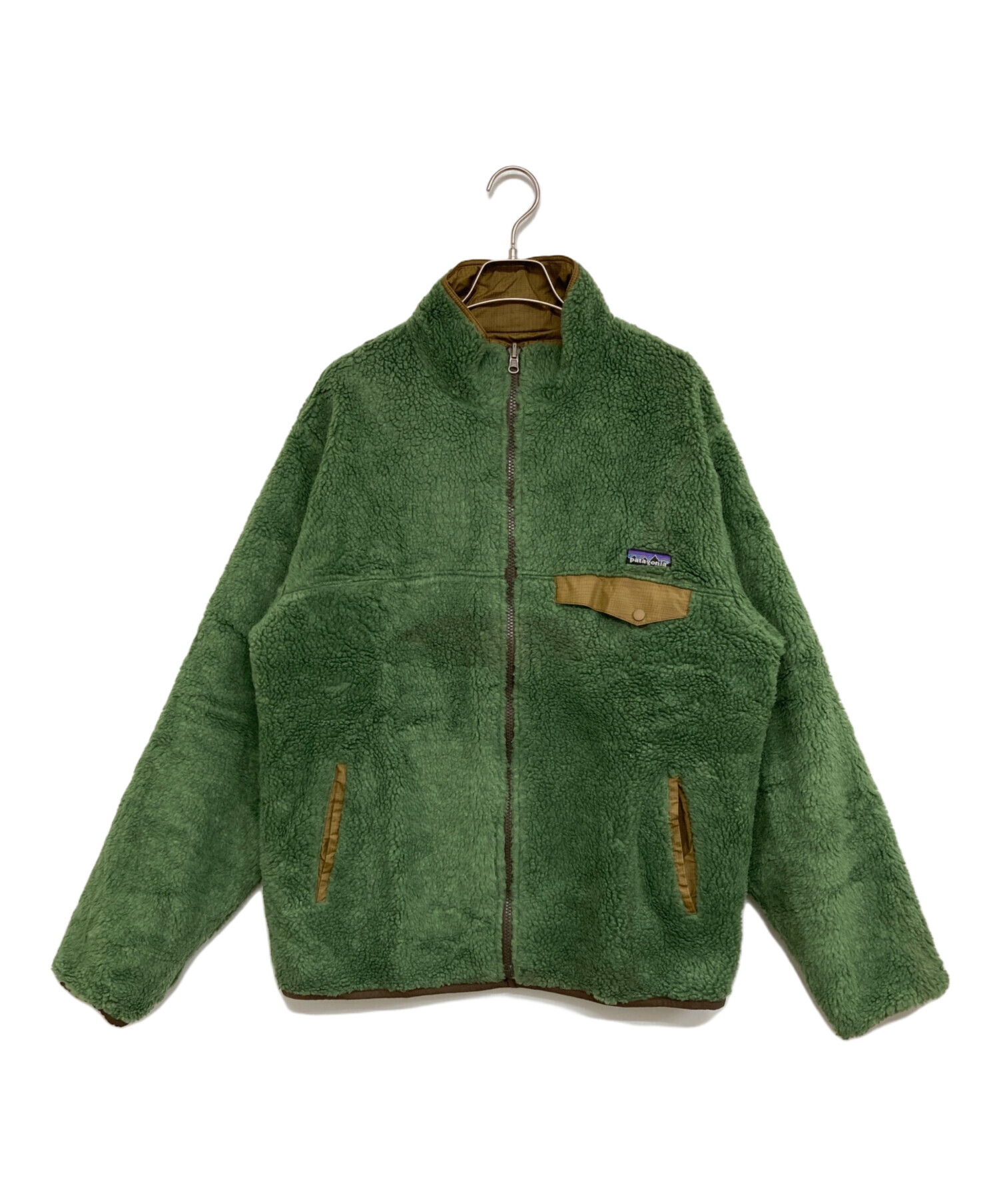 Patagonia リバーシブルジャケット オリーブグリーン メンズ・リバーシブル・シェルド・マイクロディニ・ジャケット