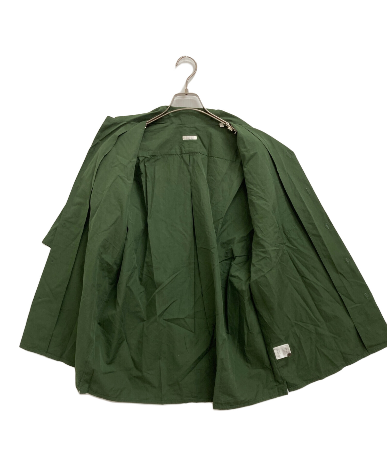 中古・古着通販】COMOLI (コモリ) シャツ グリーン サイズ:3｜ブランド 